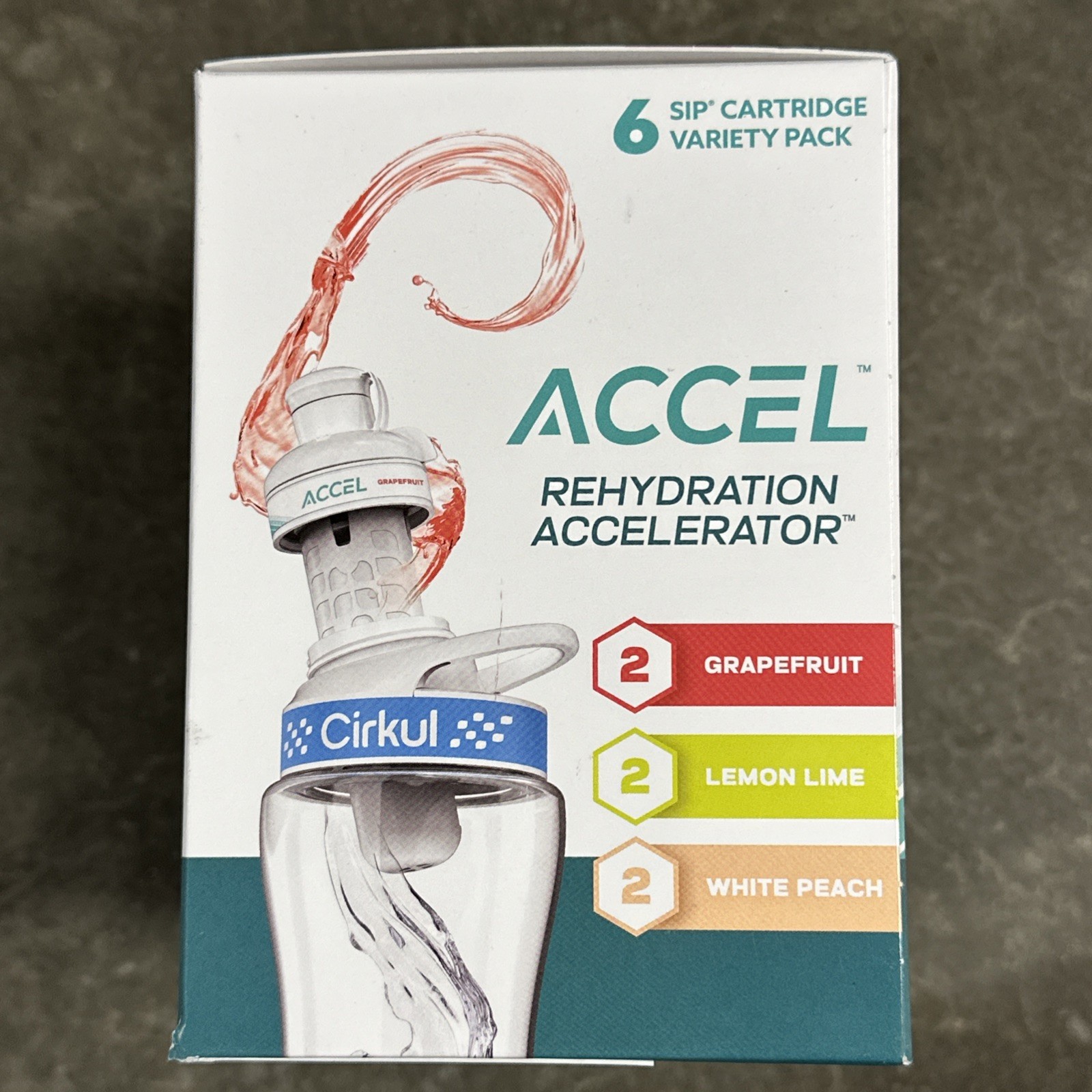 Cirkul Accel Flavor Cartridges 6 PACK - Grapefruit, Lemon Lime, White Peach