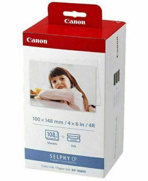 Canon Selphy CP1500 CP1300 CP1200 4x6 108 sheet Color Ink Paper Set KP-108IN lot