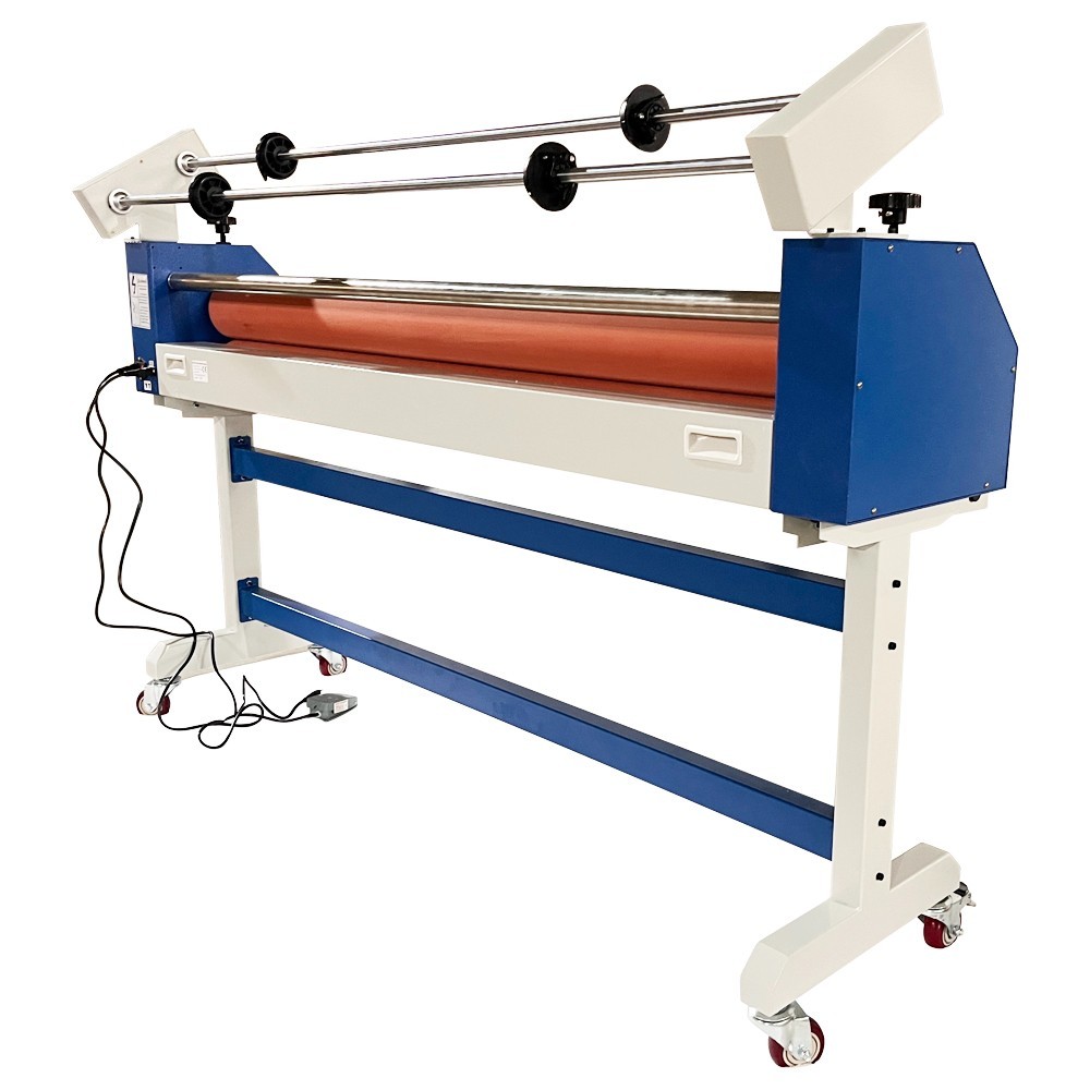 63" Wide Format Cold Laminating Machine110V 1" THK Electric Stand Cold Laminator