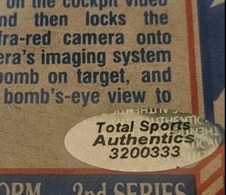 George H W Bush Signed 1991 Topps Desert Storm Card #165 Bomb’s-Eye View Auto