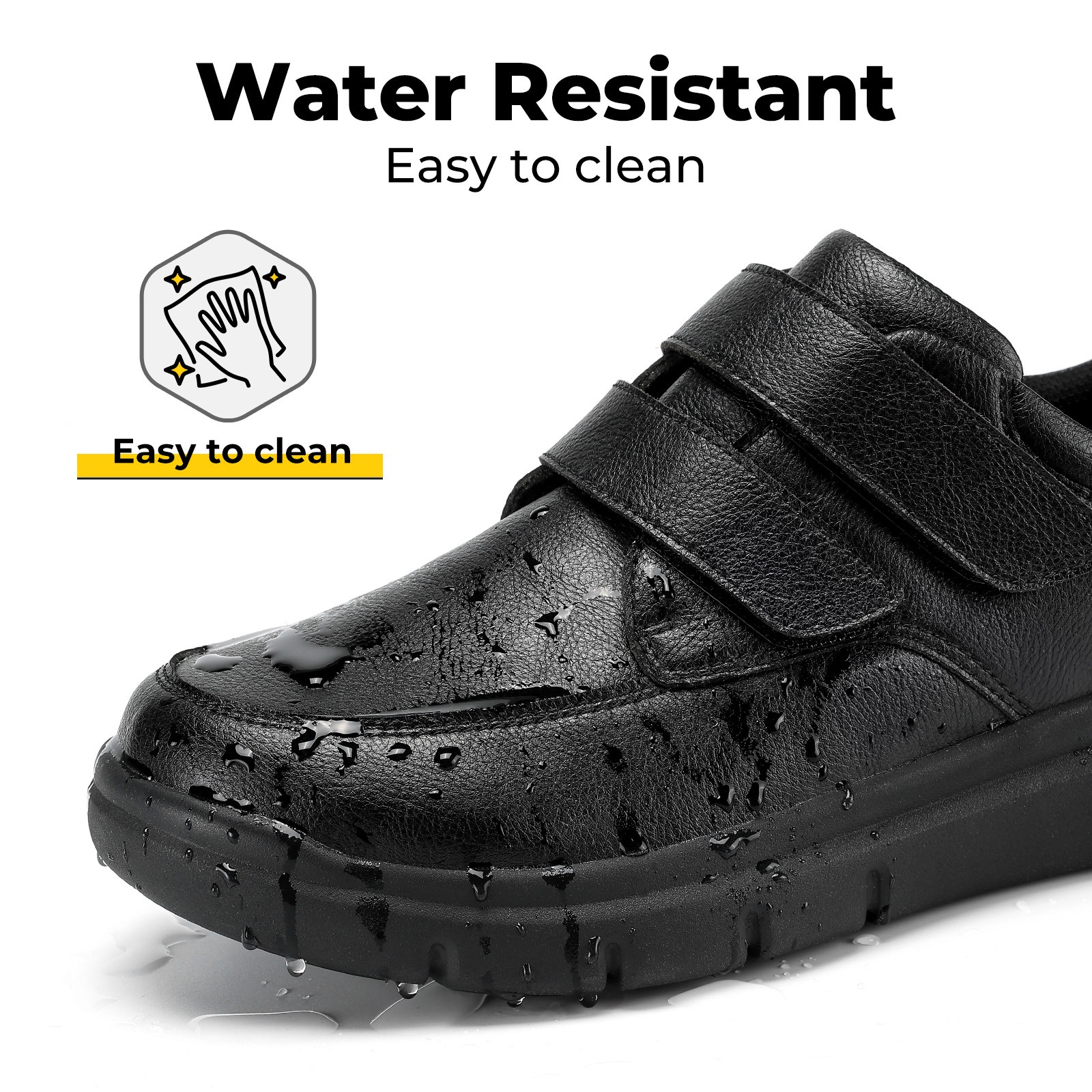 FitVille Mens Extra Wide Leather Diabetic Shoes Business Casual Dress Sneakers