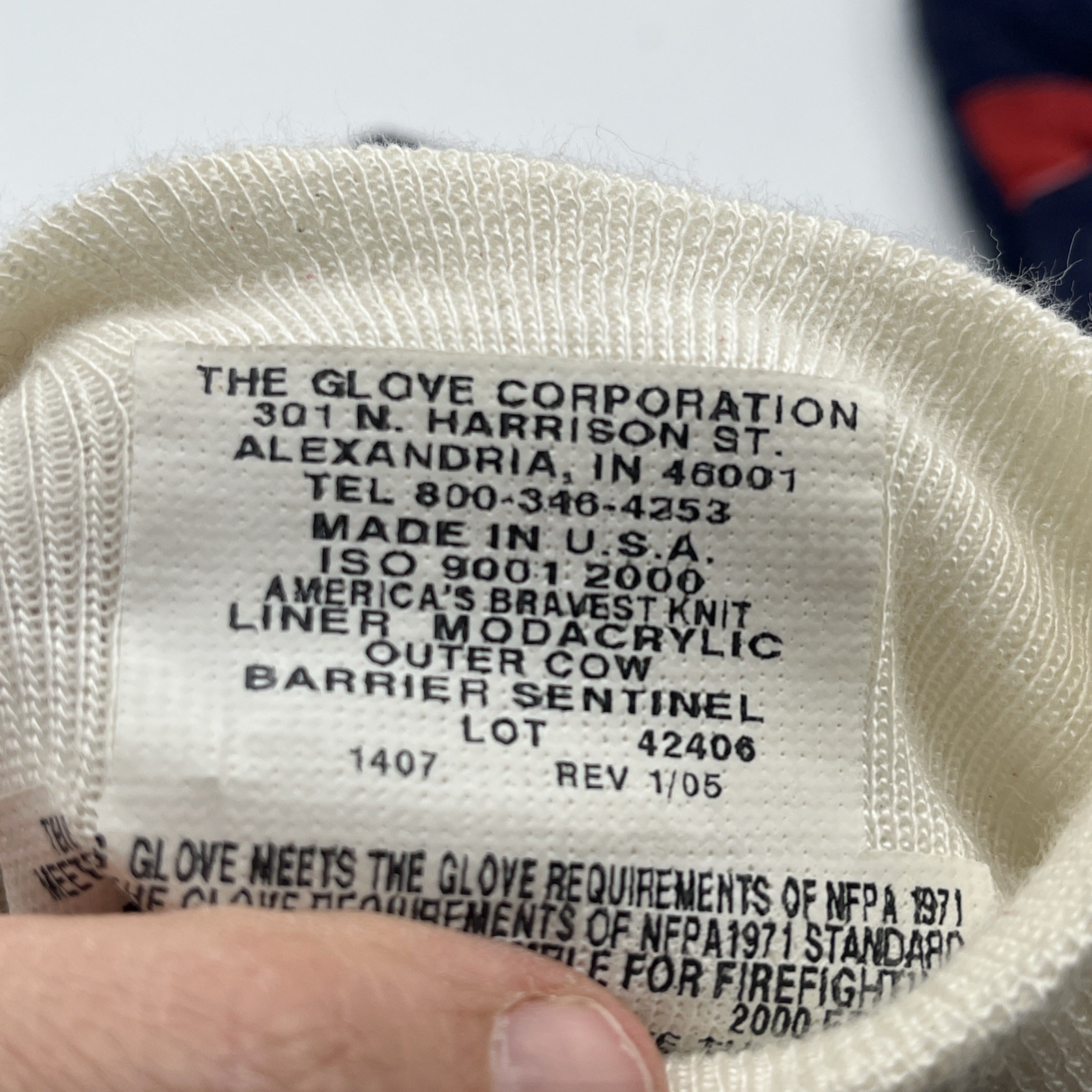 Vtg FireFighter Brand The Glove Corp. Manufactured Firefighter Gloves 2000 Sz S