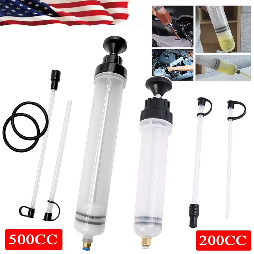 200cc/500cc Oil Suction Filler Fluid Transfer Syringe Gun Pump Extractor Tool