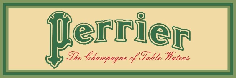 1934 Style Perrier Water NEW Metal Sign: Ships Free - 6x18"