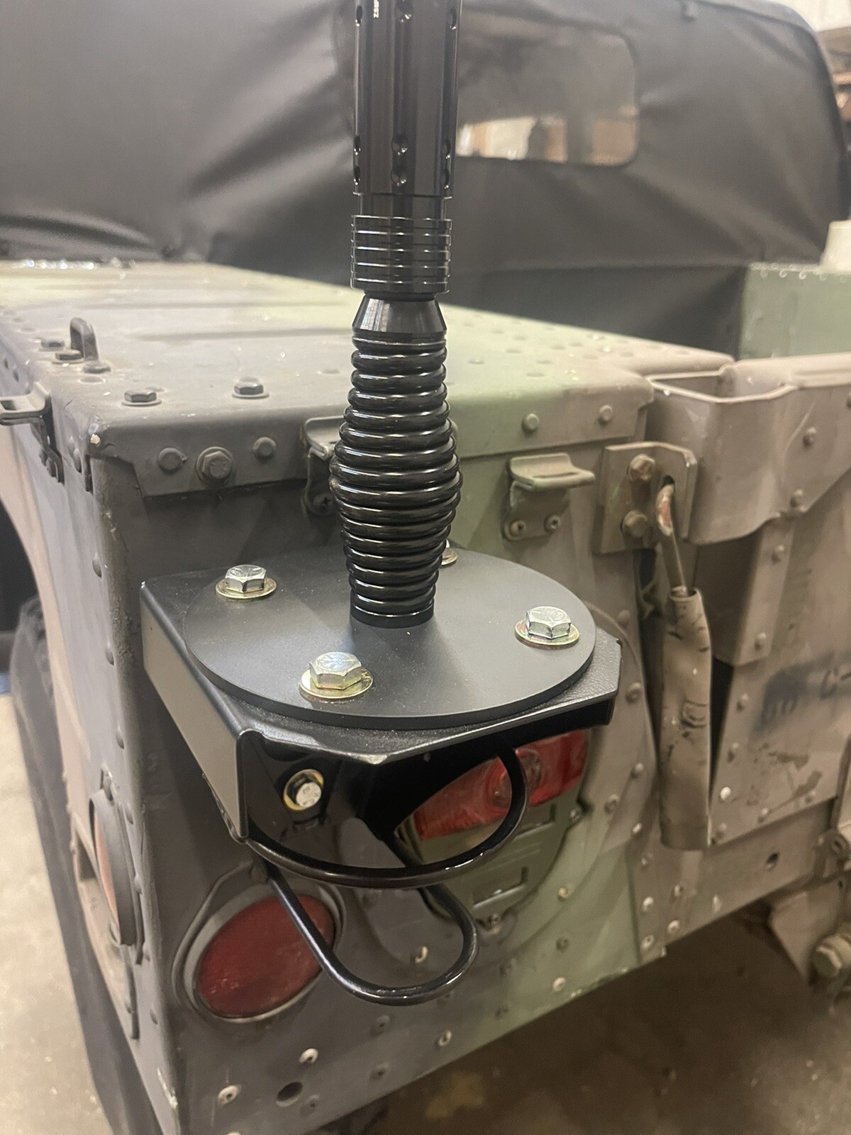 New Twin Military Antenna, Base & Mounting Bracket Kit Not OEM Fits HUMVEE