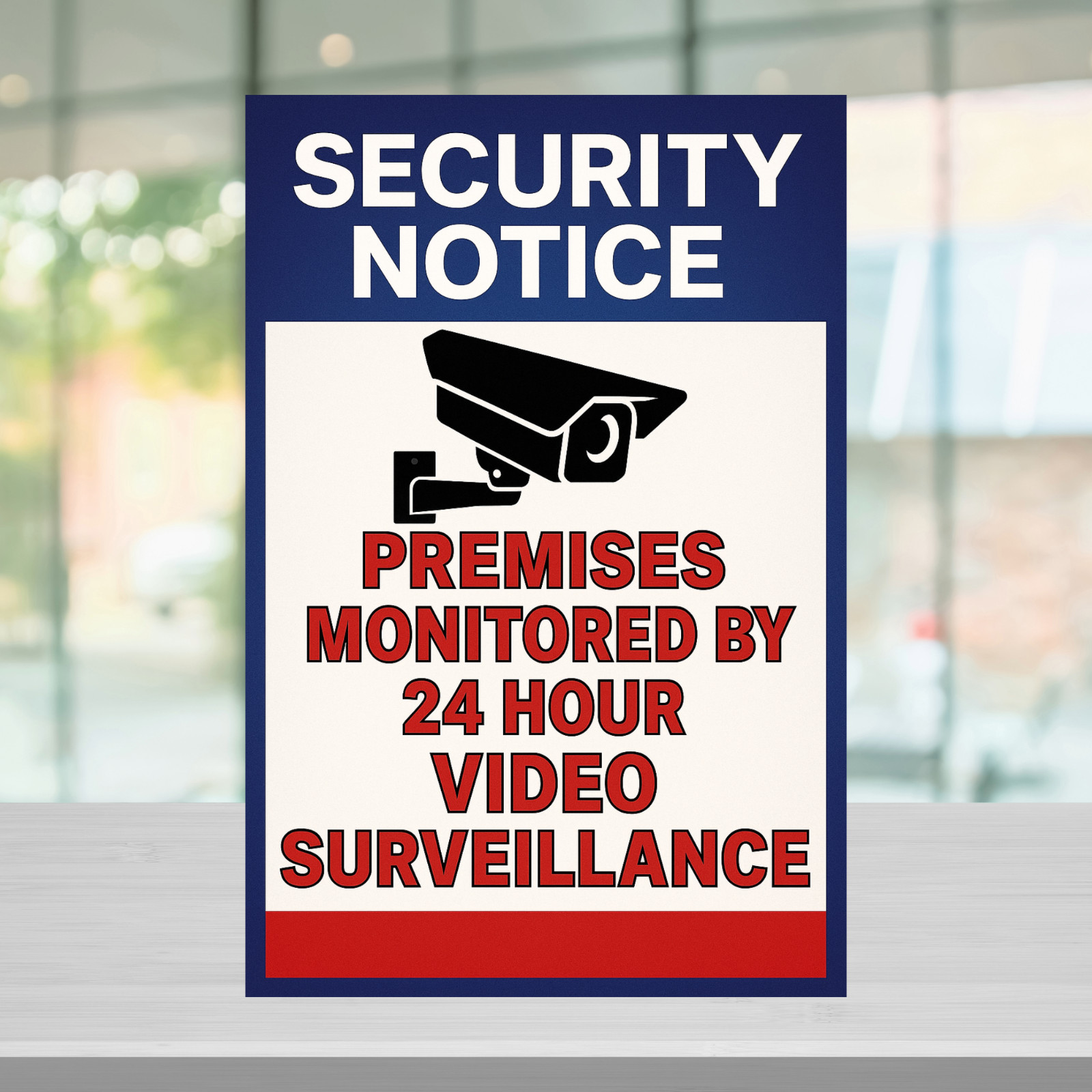 VIDEO SURVEILLANCE Security Burglar Alarm Decal  Warning Sticker Signs PACK of 3