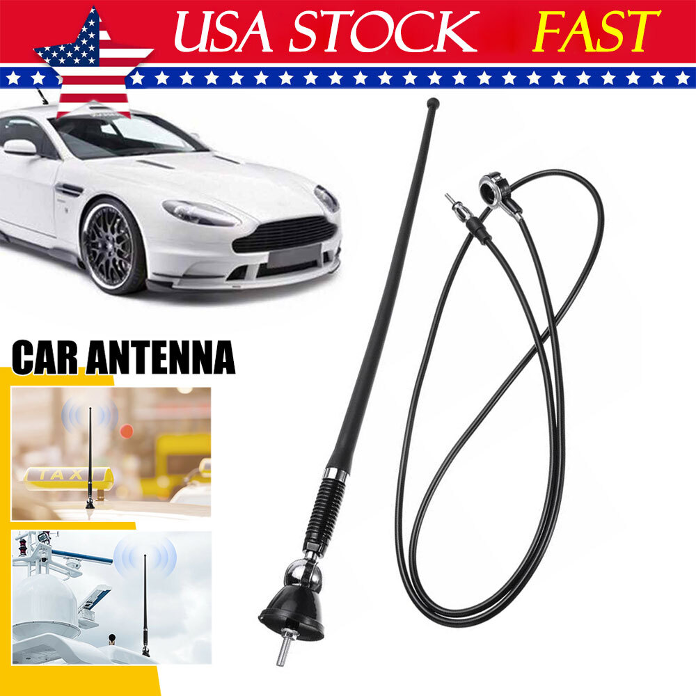 16" Universal Mount Swivel Base Car Radio AM/FM Amplified Signal Aerial Antenna