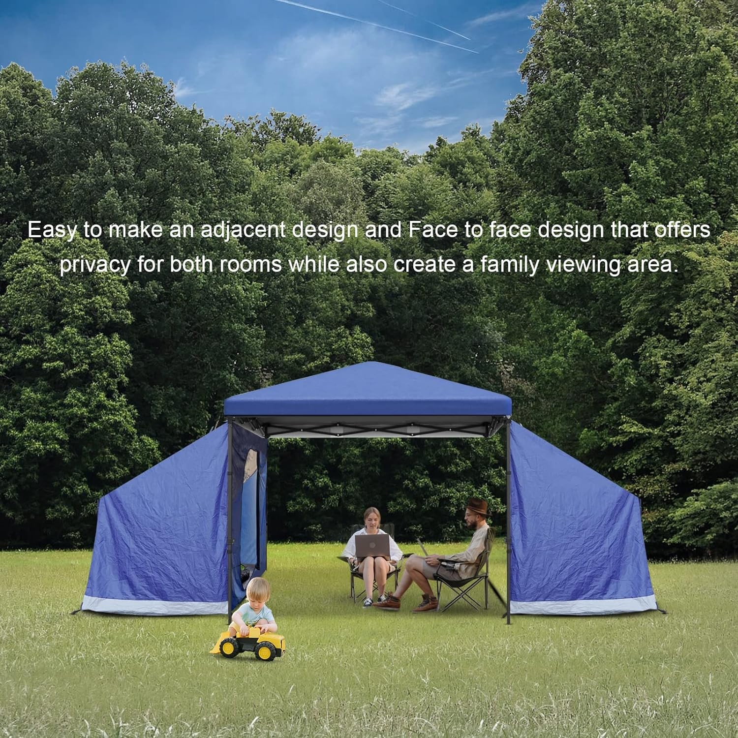 KAMPKEEPER Side Tent,Camping Tent for 10' x 10' Pop Up Canopy, Easy Set Up Gazeb