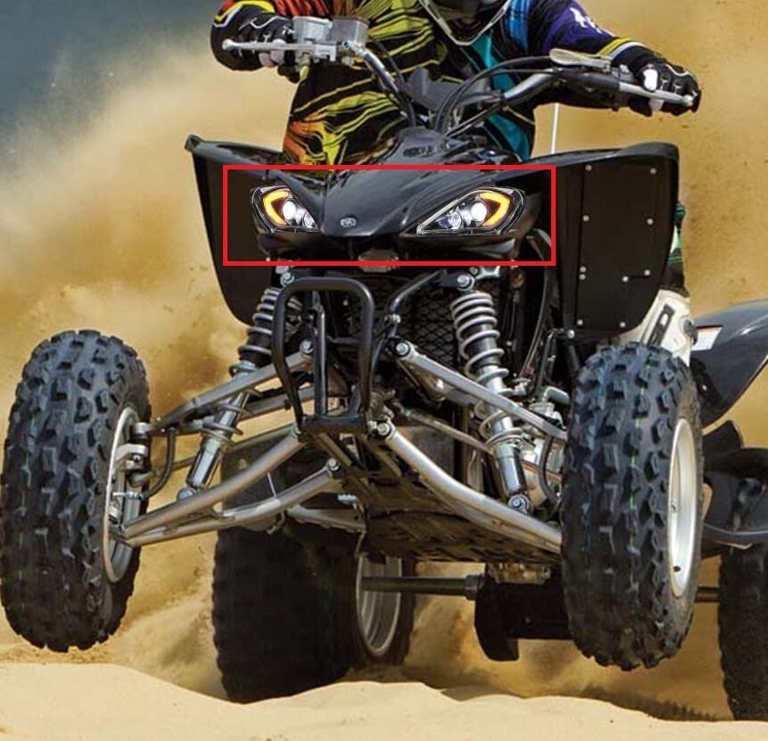 LED Headlight set ... 2006 - 2025 YAMAHA RAPTOR YFZ 450 700R YFM 250 350 700