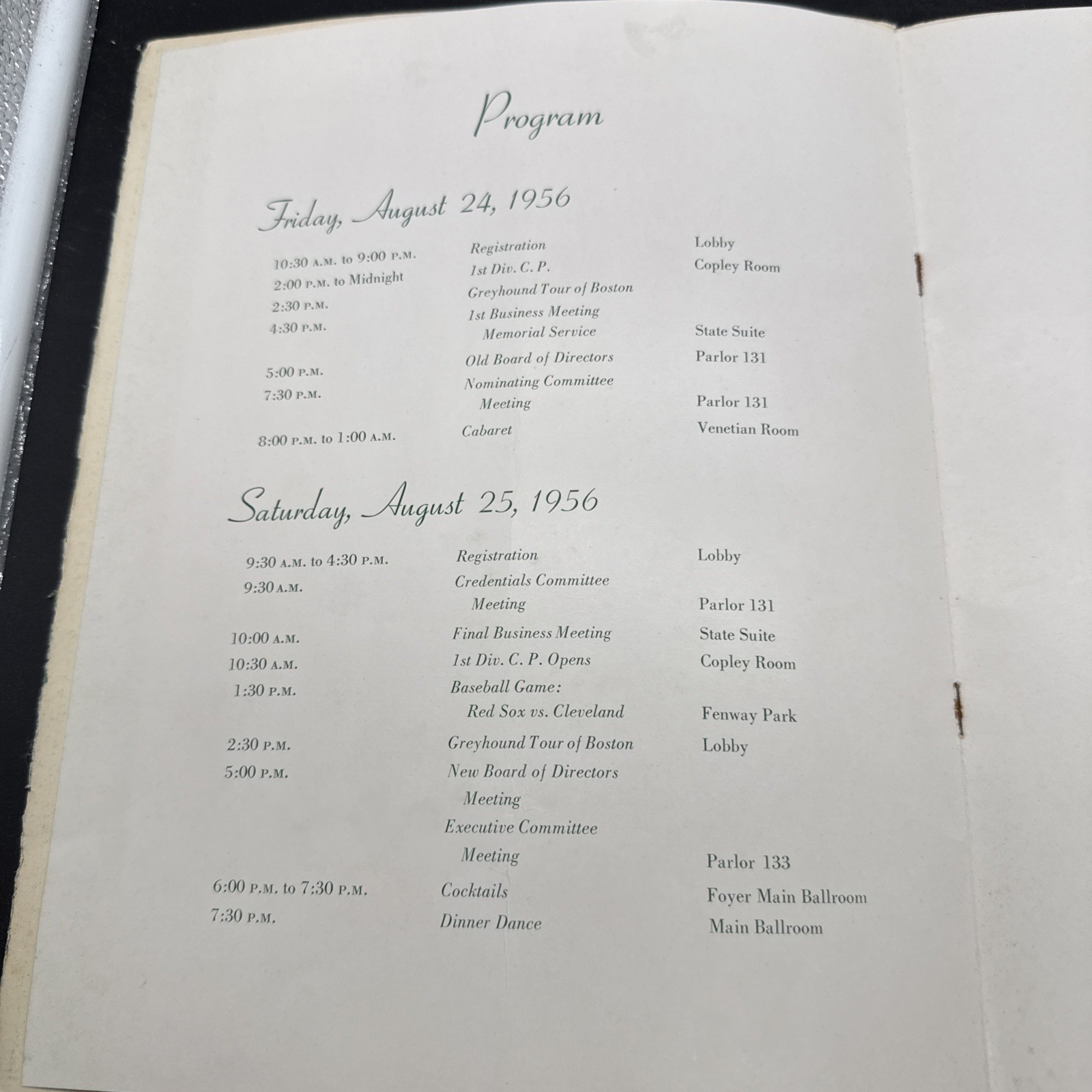 WWI 38th Annual Reunioin First 1st Infantry Division Big Red One 1956