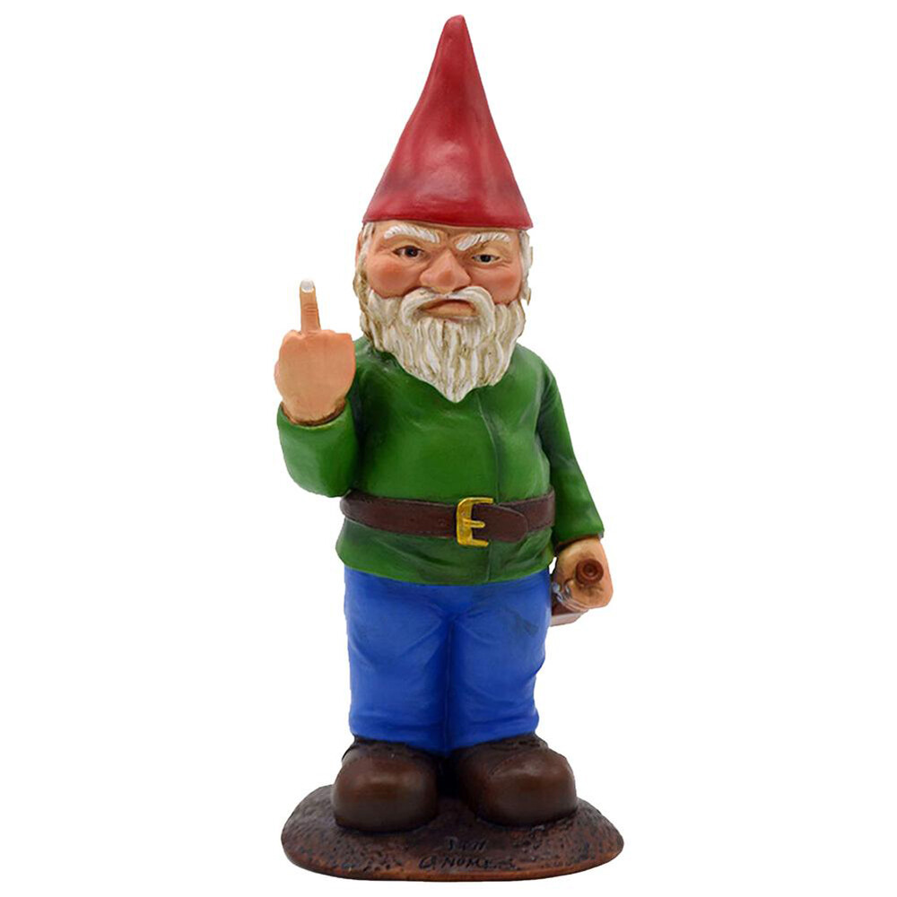 12CM Naughty Garden Gnome Lawn Ornament Funny Finger Dwarfs For Indoor Outdoor