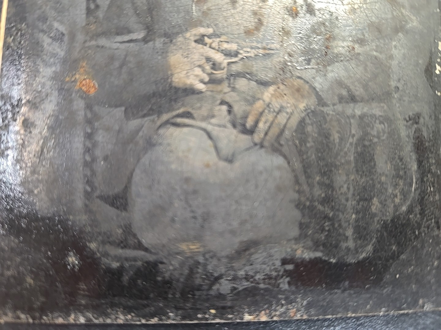 Civil War Tintype of Armed Union or Confederate Soldier w/Frame