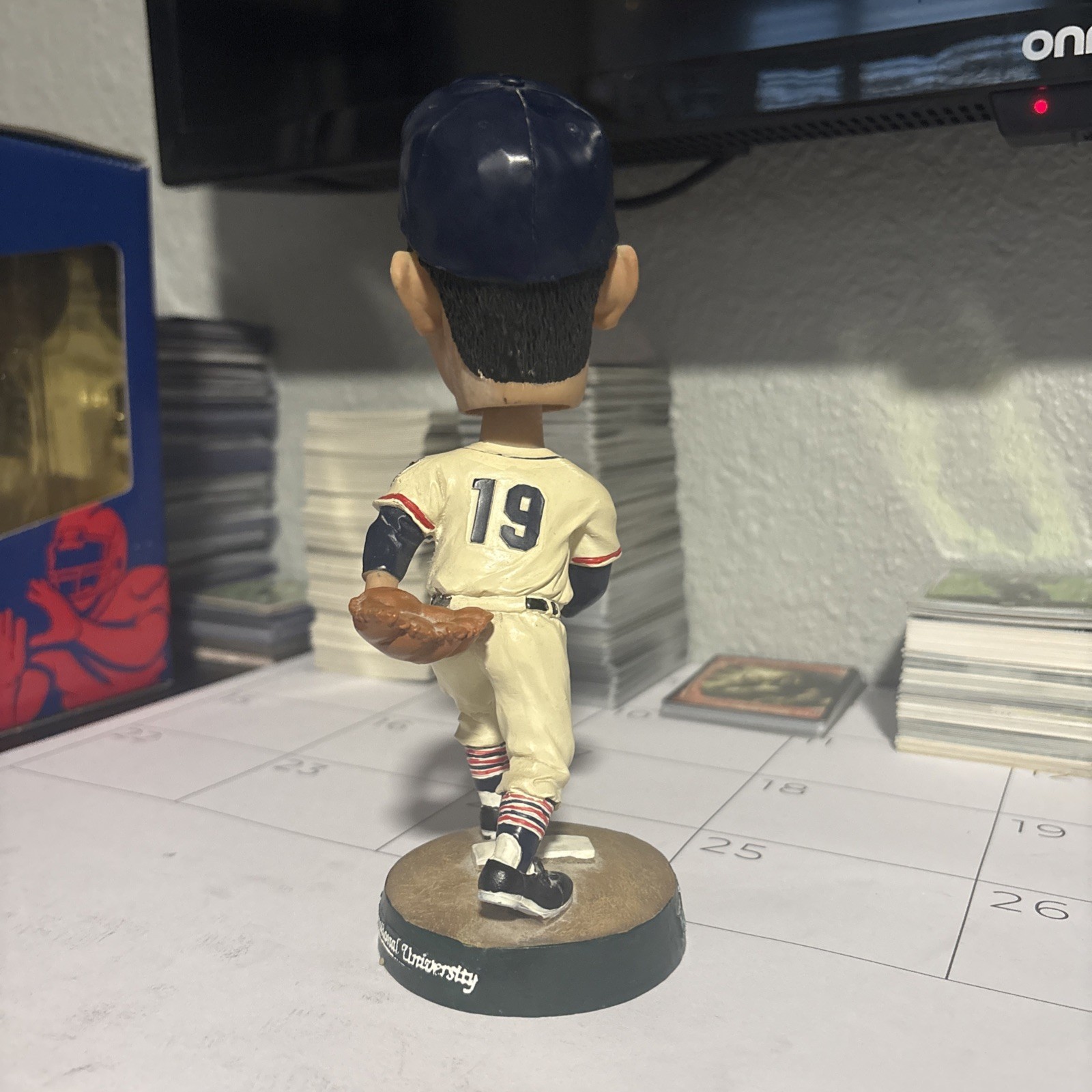 Vintage Bob Feller 2002 Cleveland Indians Chief Wahoo Logo Bobblehead BD&A