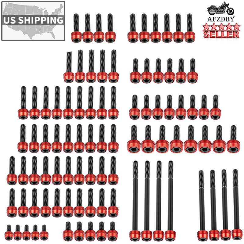 90pcs Stainless Engine Bolts Kits for Harley M8 Softail Touring Road Glide 2018+