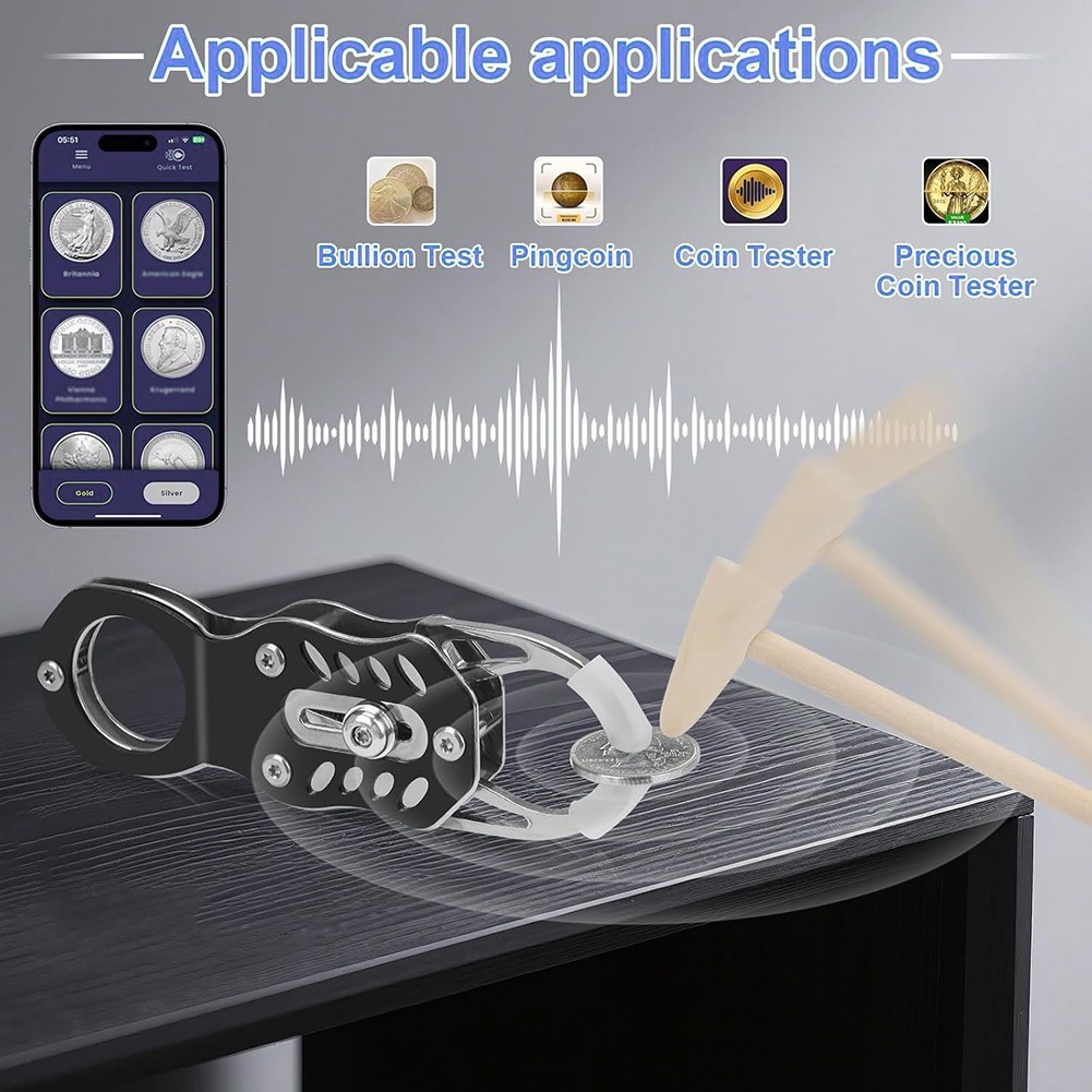 Coin Tester Kit with Portable Metal Tester and Precision Calipers for Accuracy