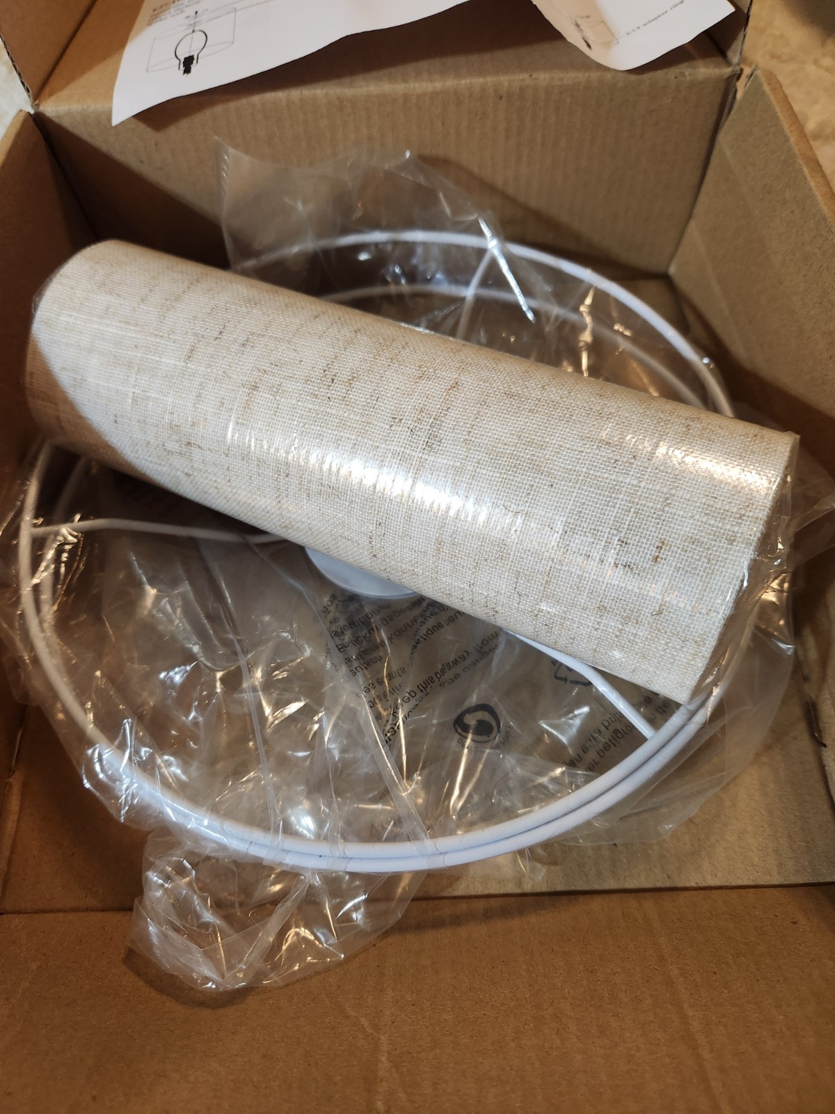 Beige Linen Drum Lamp Shade 8.7"x7.9" Modern Replacement for Table Floor Lamps