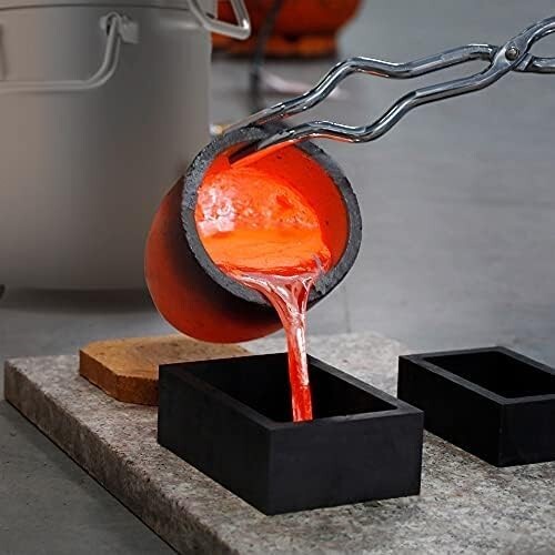 Premium Black Graphite Crucible, Silicon Carbide Clay Furnace Cup - 1800℃/3272℉