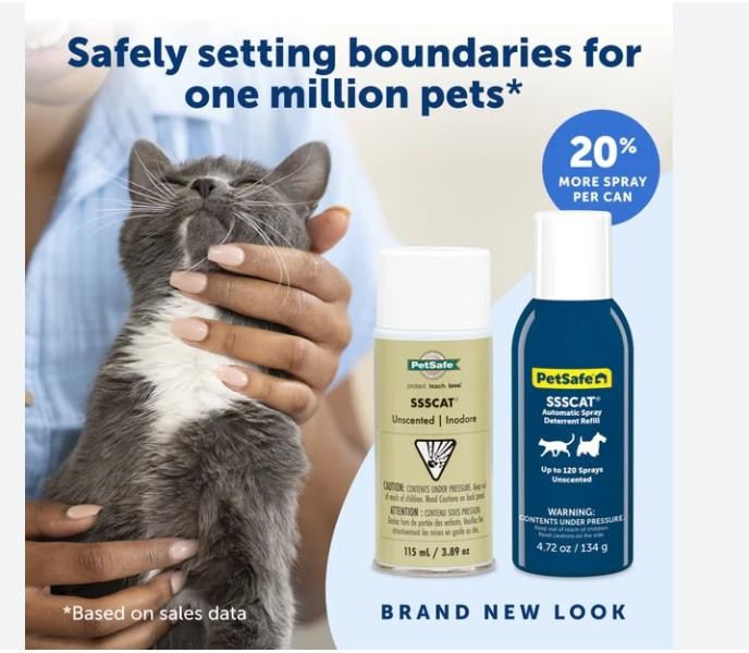 PetSafe Can Spray Refill SSSCat PPD00-17791 Pet Cat Deterrent Up to 120 Sprays