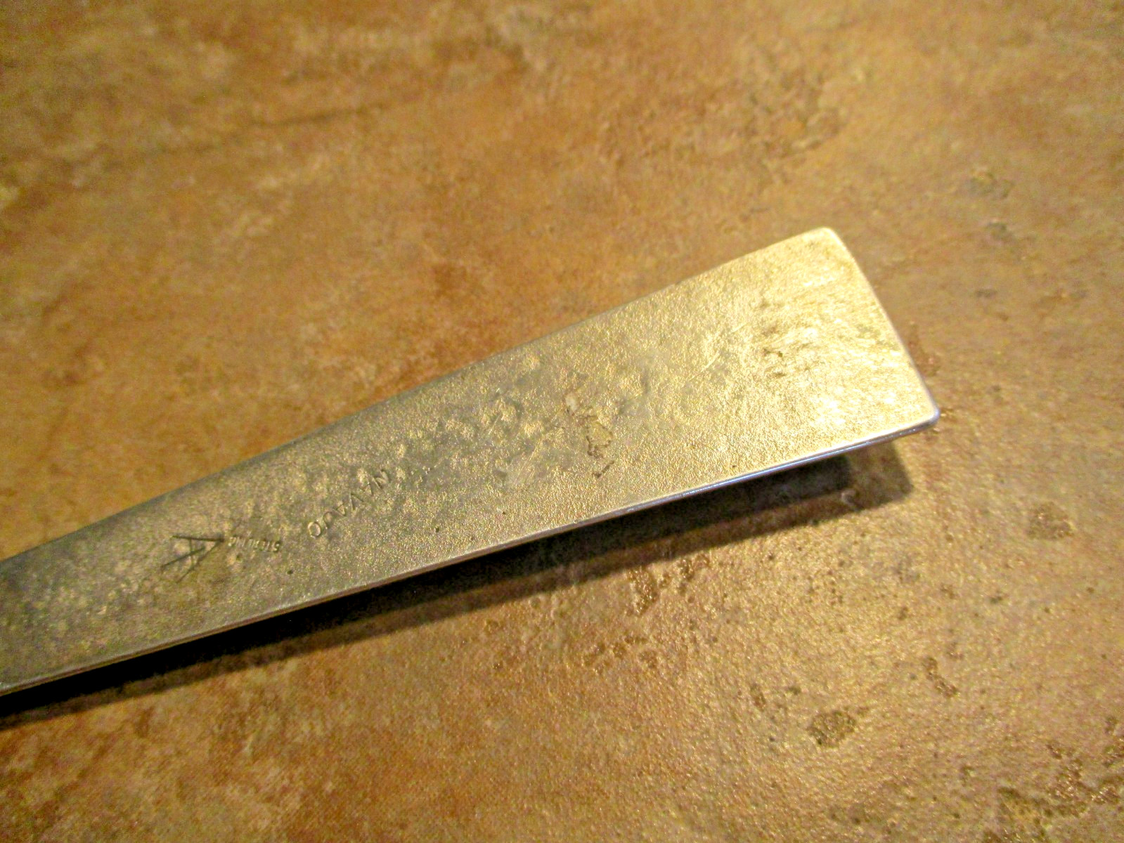 7" TOP SHELF !!! Vintage Navajo Sterling Turquoise Sandcast LETTER OPENER