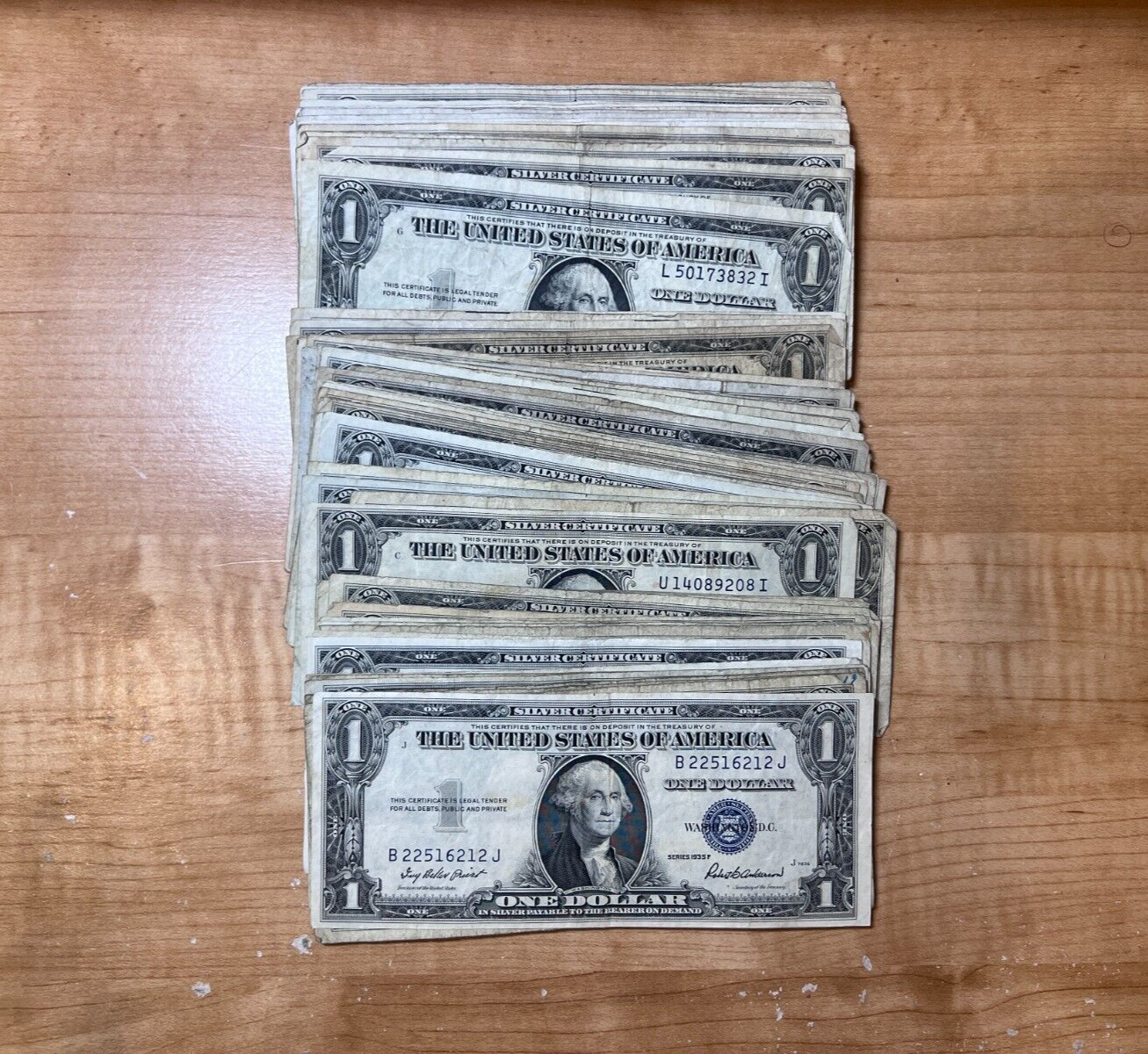 1935 One Dollar Blue Seal Note Silver Certificate Old US Bill $1 Free Shipping