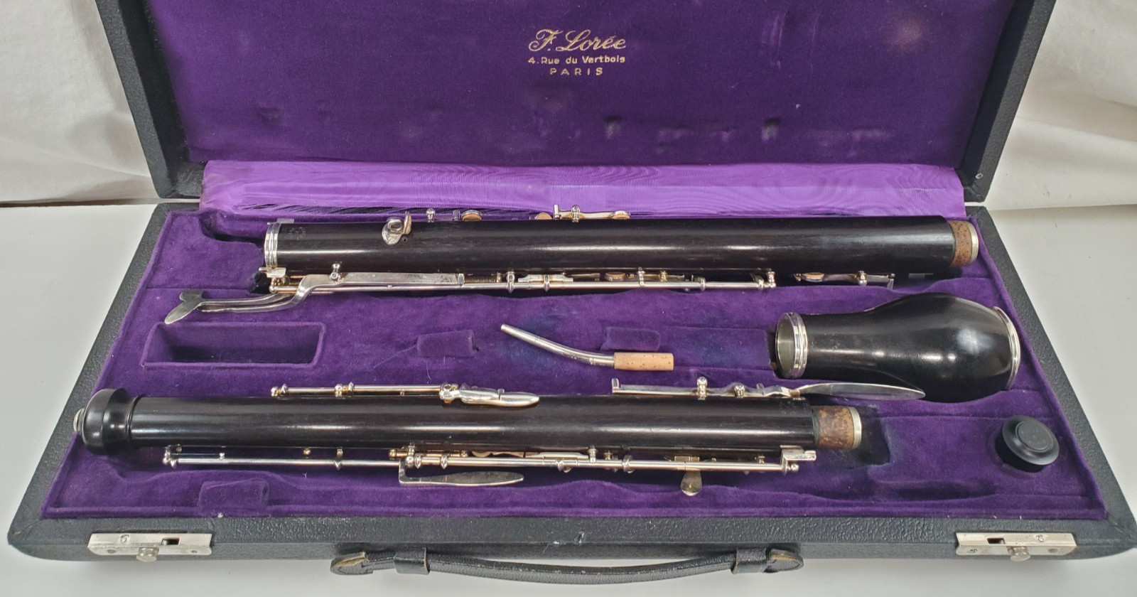 F. LOREE PARIS FULL CONSERVATORY WOOD ENGLISH HORN 3RD OCTAVE KEY LEFT HAND F