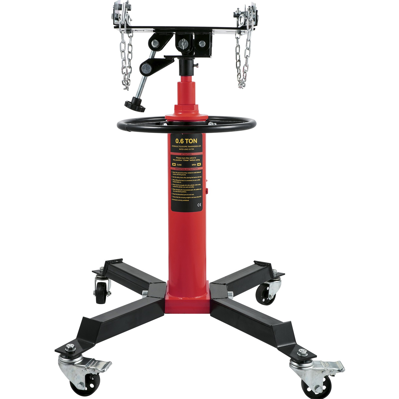 1322 LBS 2 Stage Hydraulic Transmission Jack w/360°Swivel Wheel Lift Hoist