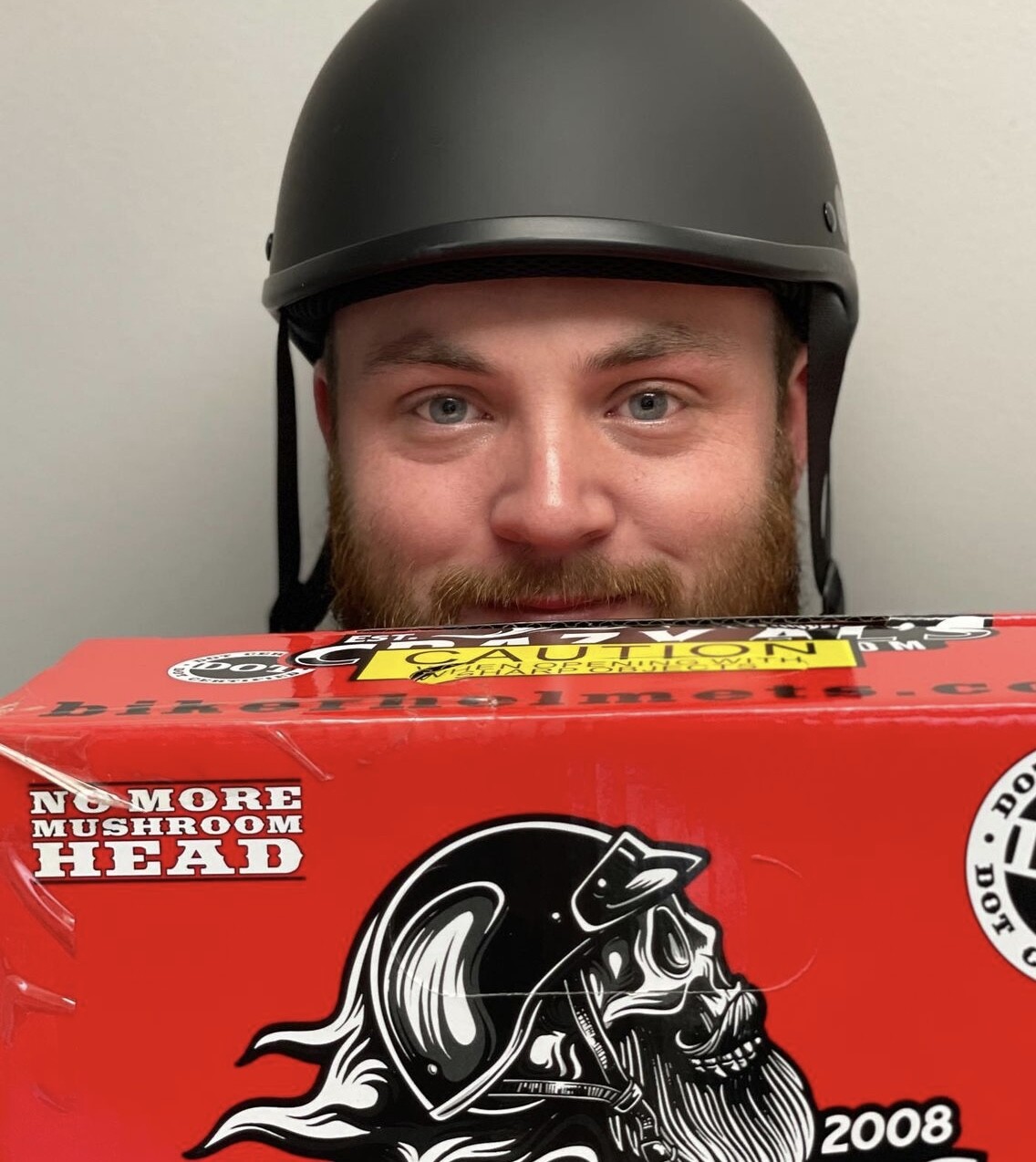 REAL Crazy Al's WSB World's Smallest Lightest FLAT BLACK-DOT Beanie Helmet