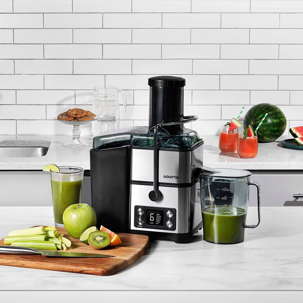 Gourmia 6 Speed Wide Mouth Juice Extraction with Self-Clean: Stainless
