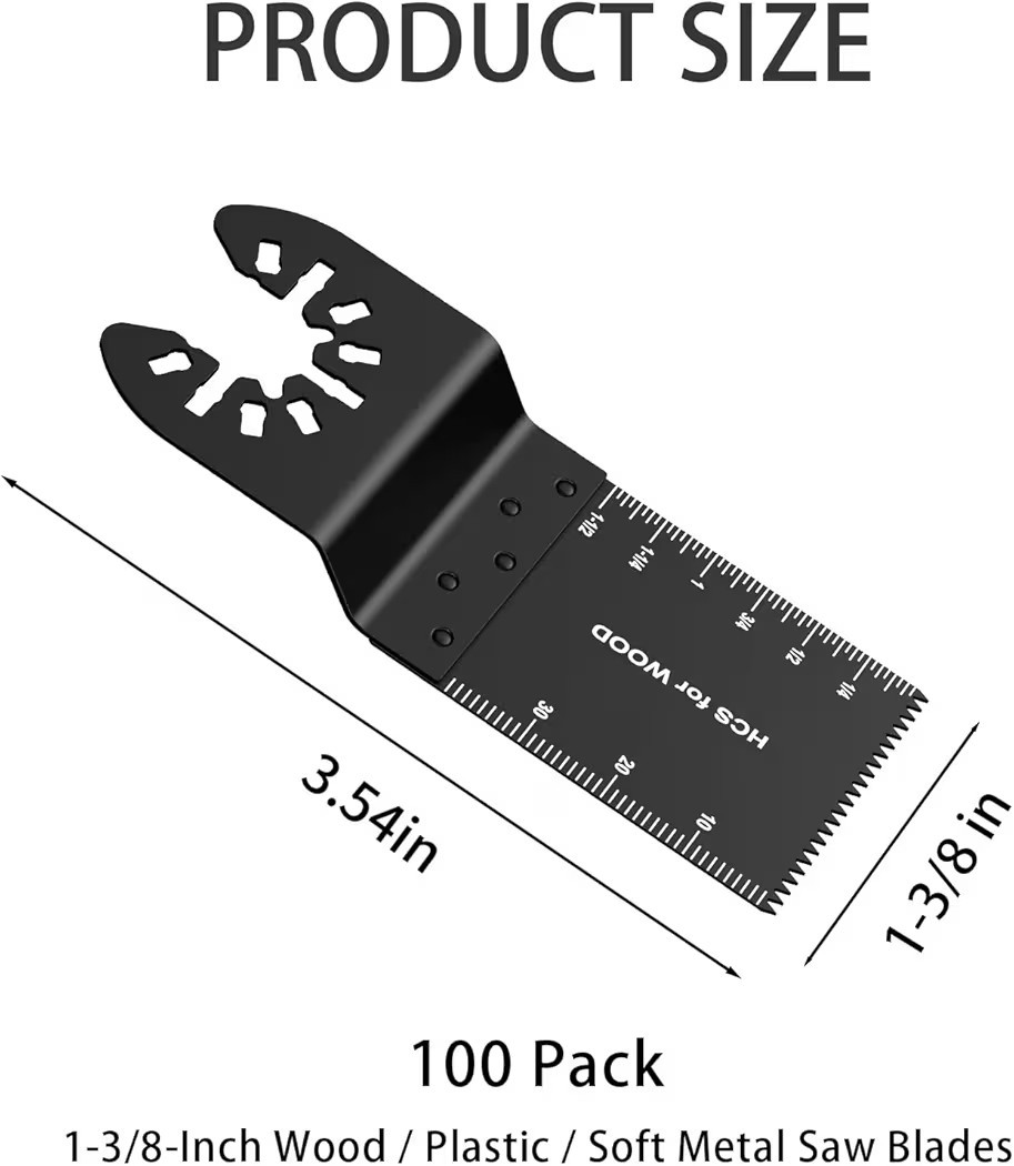100 Pcs Oscillating Tool Blades, Professional Universal Oscillating Saw Blades