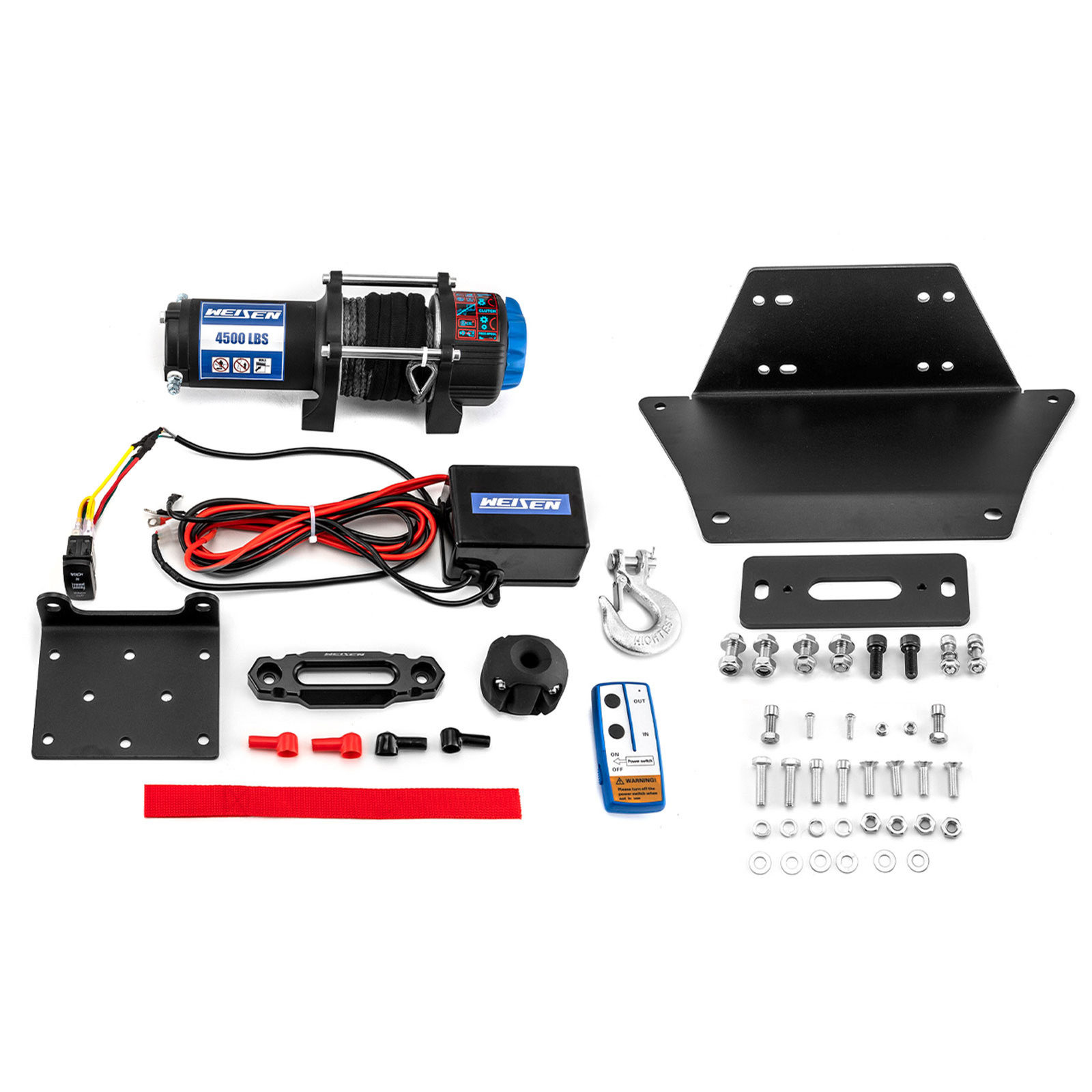 4500lb 12V Electric Winch Mount Kit For Polaris Ranger XP 1000 Crew 2017-2025