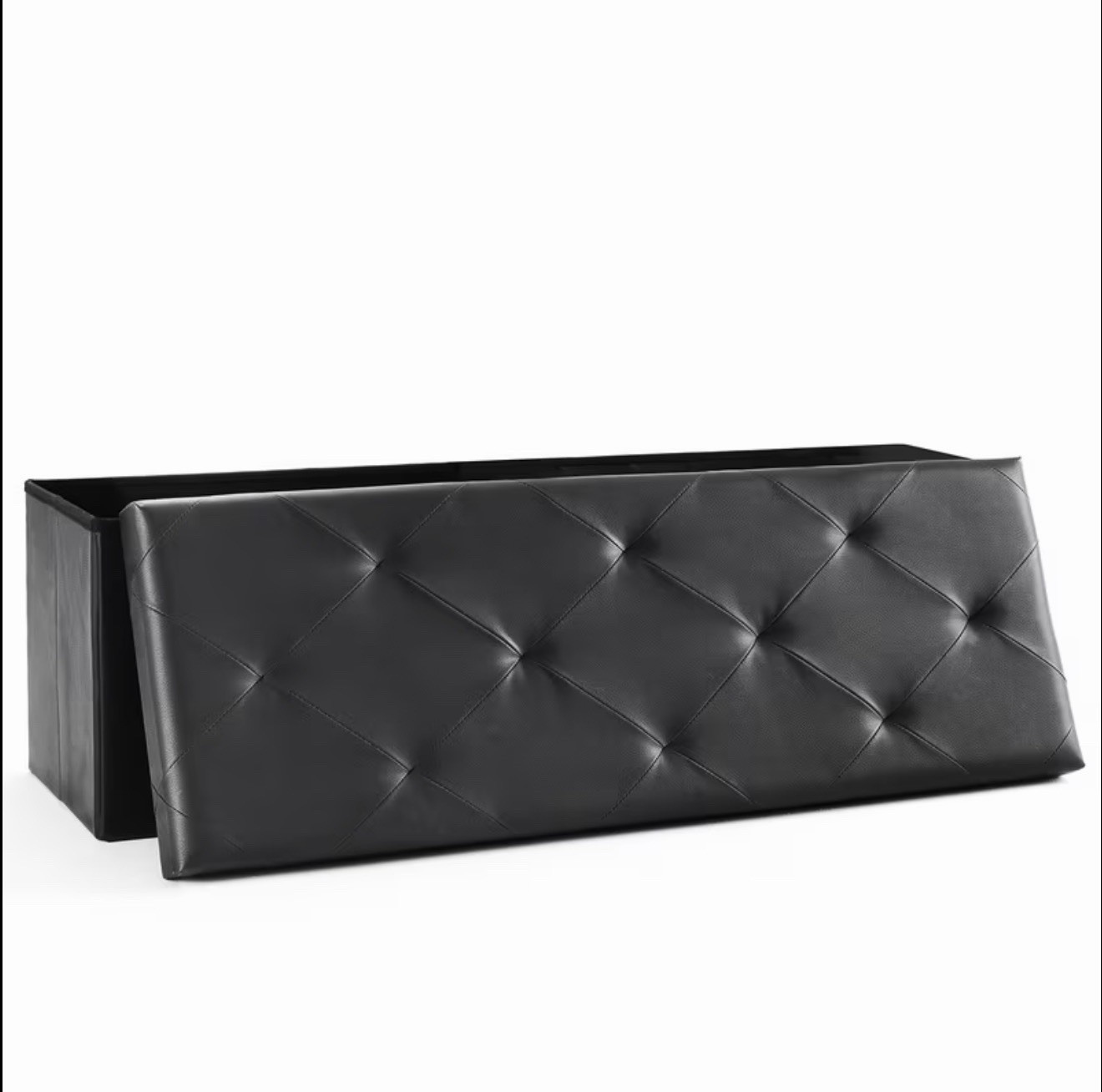 Sable 43 inch Folding Storage Ottoman, Black - ‎SA-HF007