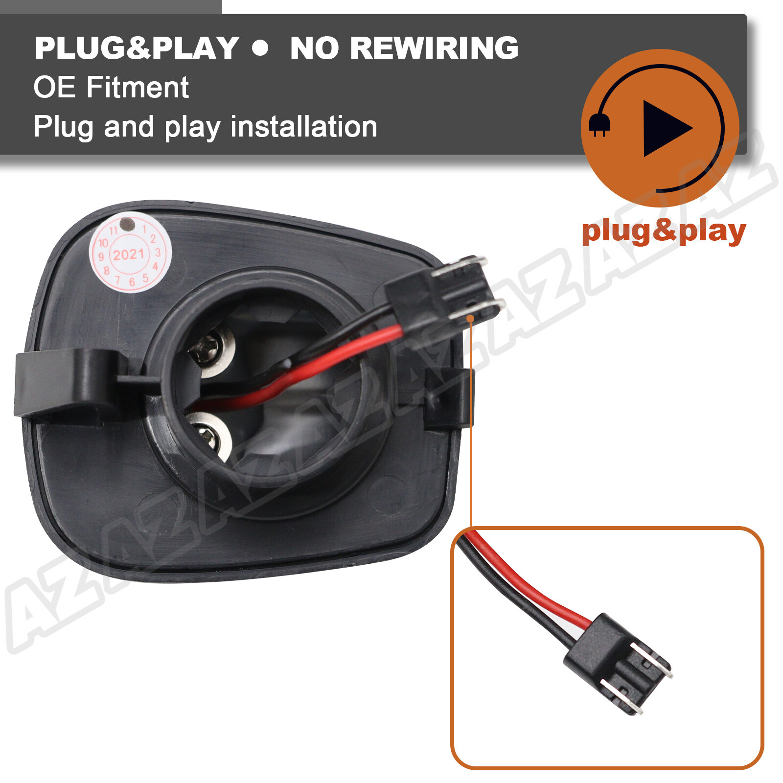 2x Red+White LED Rear Bumper Tag Light License Plate Lamp Fit 97-11 Dodge Dakota