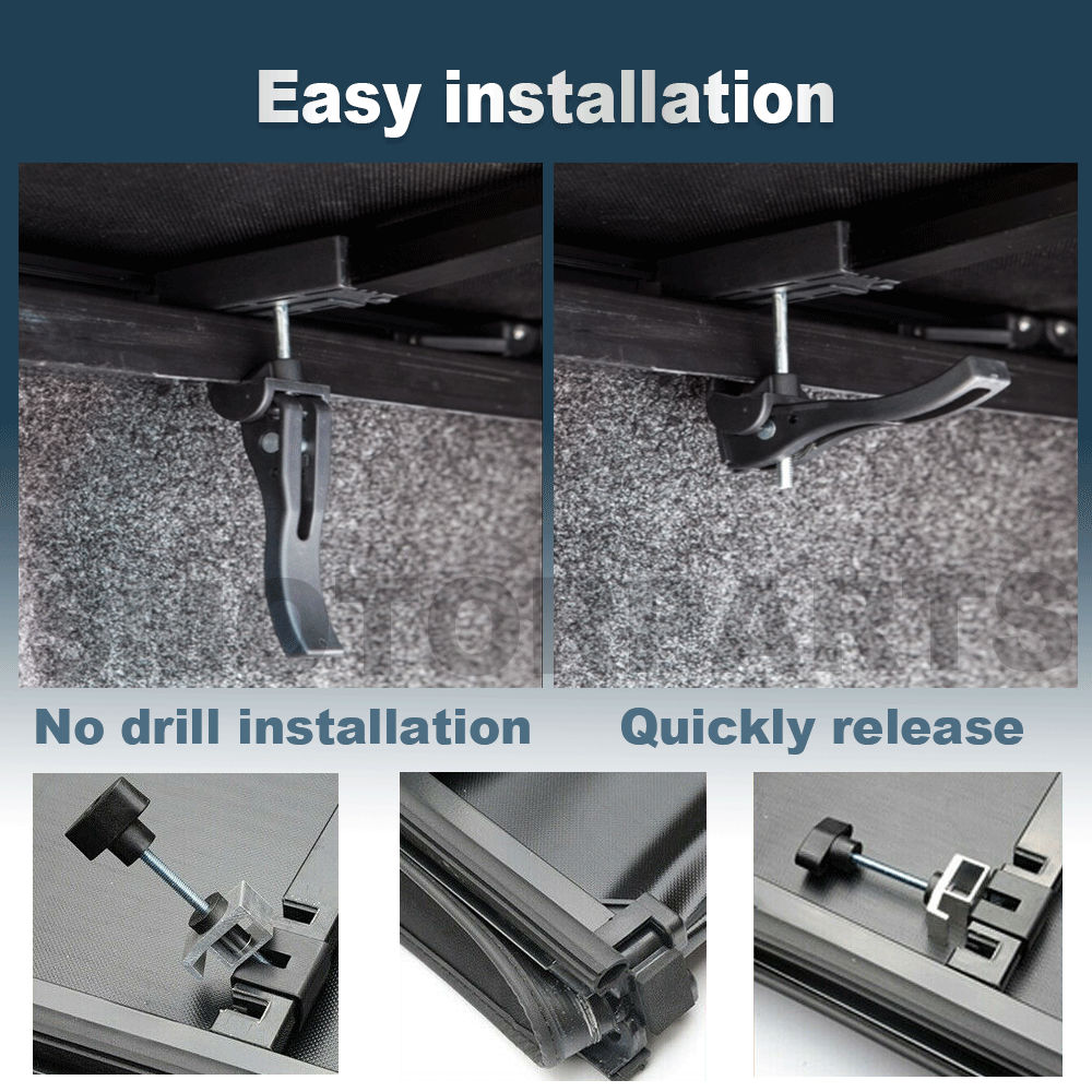 5.8Ft Tonneau Cover Truck Bed For 2014-19 Chevy Silverado GMC Sierra 1500 4-Fold