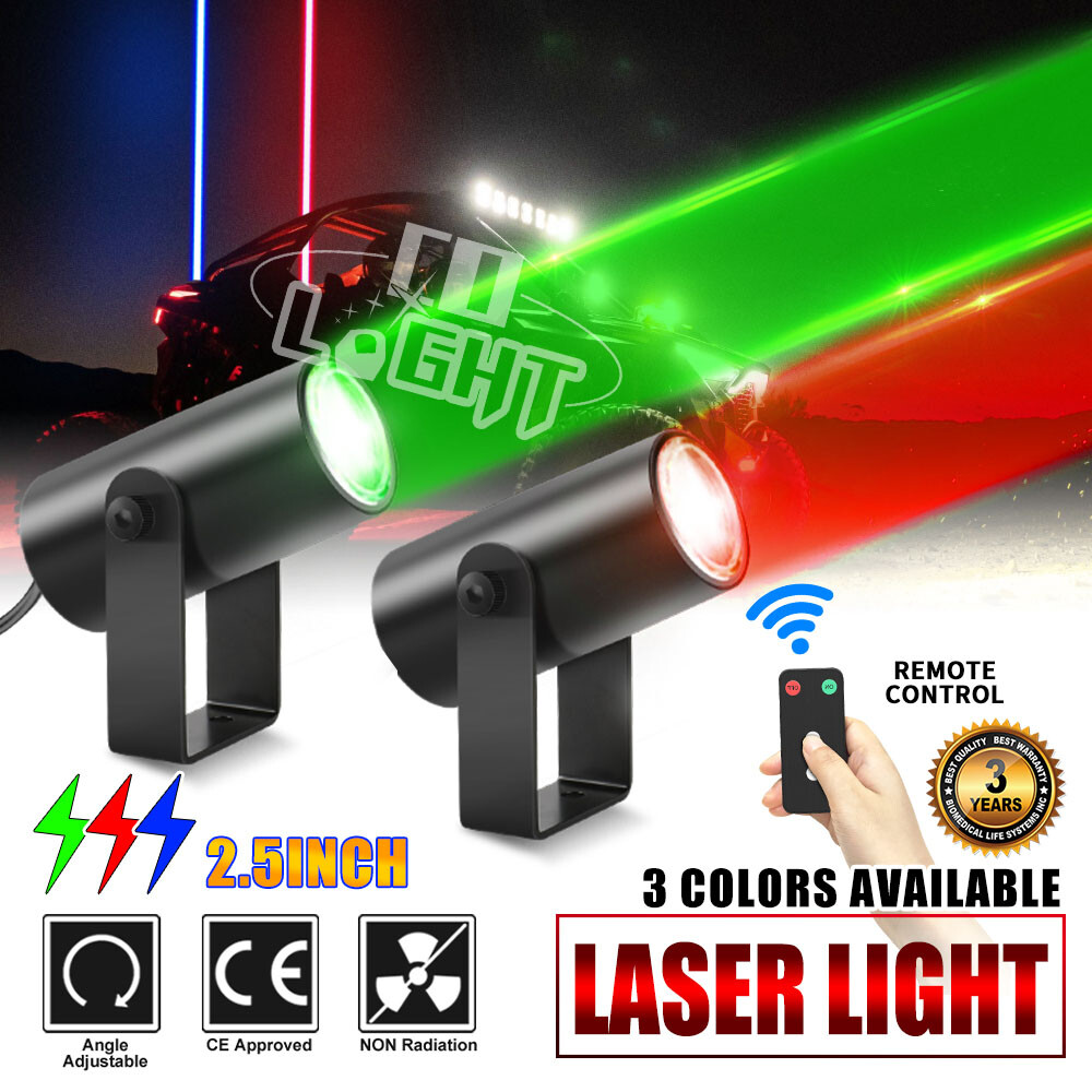 Whipless Laser RGB LED Whip Lights Antenna Remote For UTV ATV Polaris RZR 1000XP