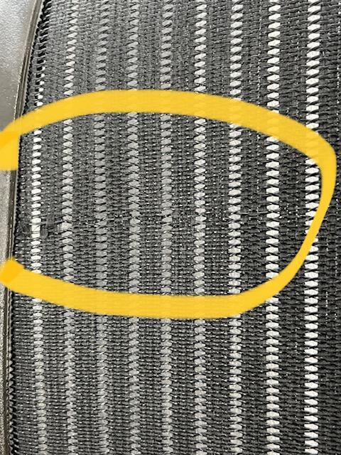 Herman Miller Aeron Size B Blemished Black Seat Mesh With New Insert Seat Foam.