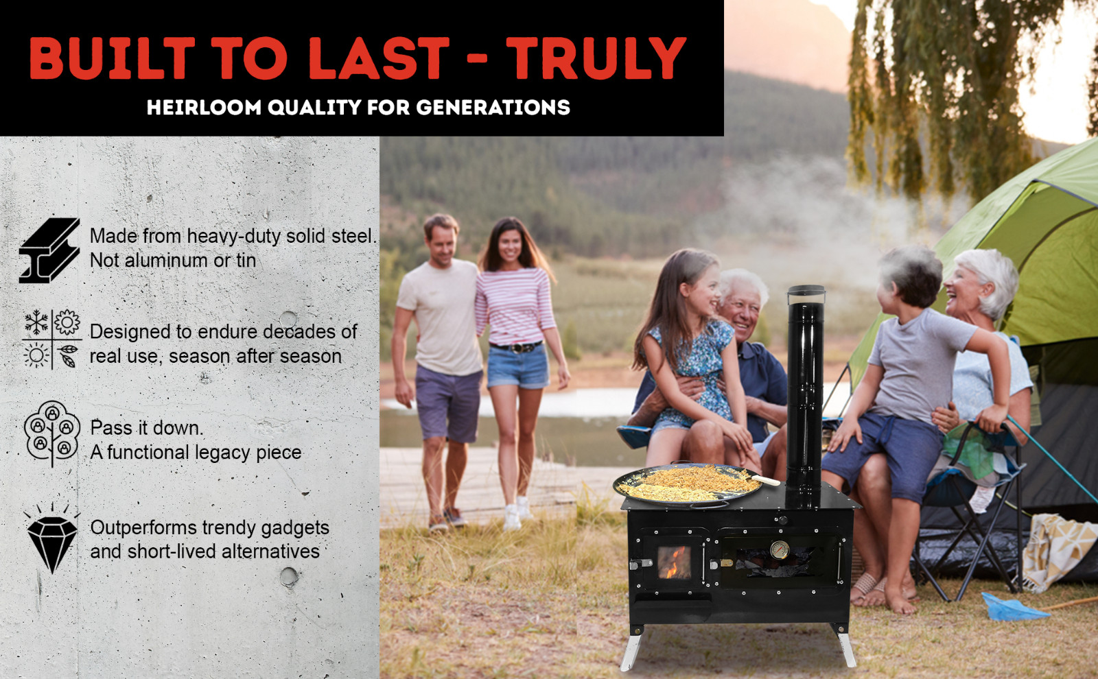 Stonehouse Forge "Trailblazer" Cookstove/Woodstove with Oven