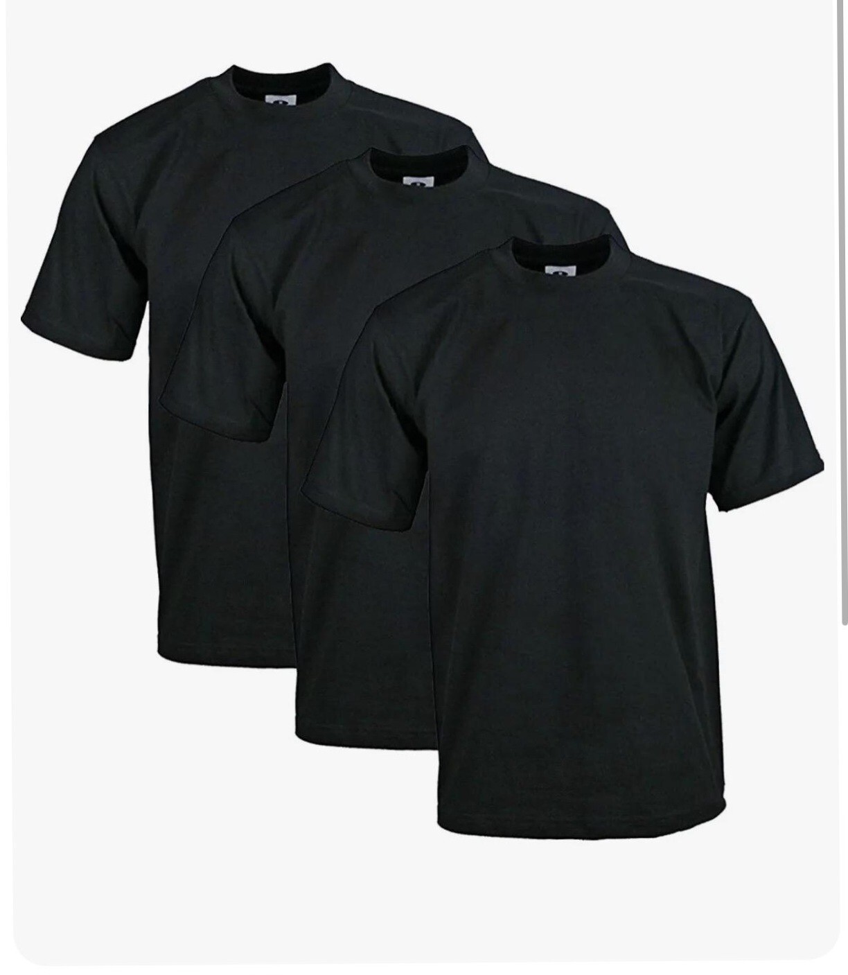 3 PACK PRO CLUB MENS PLAIN SHORT SLEEVE T SHIRT HEAVYWEIGHT COTTON