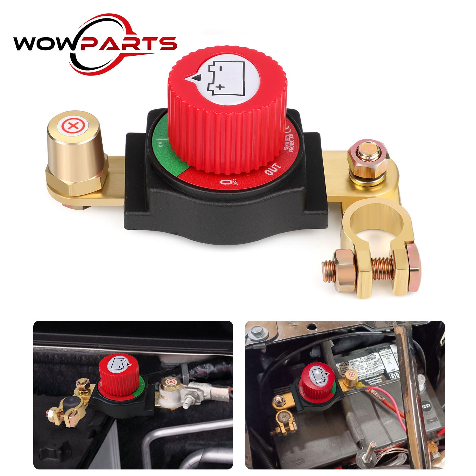 Battery Disconnect & Top Post Kill Switch 12V-48V Heavy Duty Shut Off For Car RV
