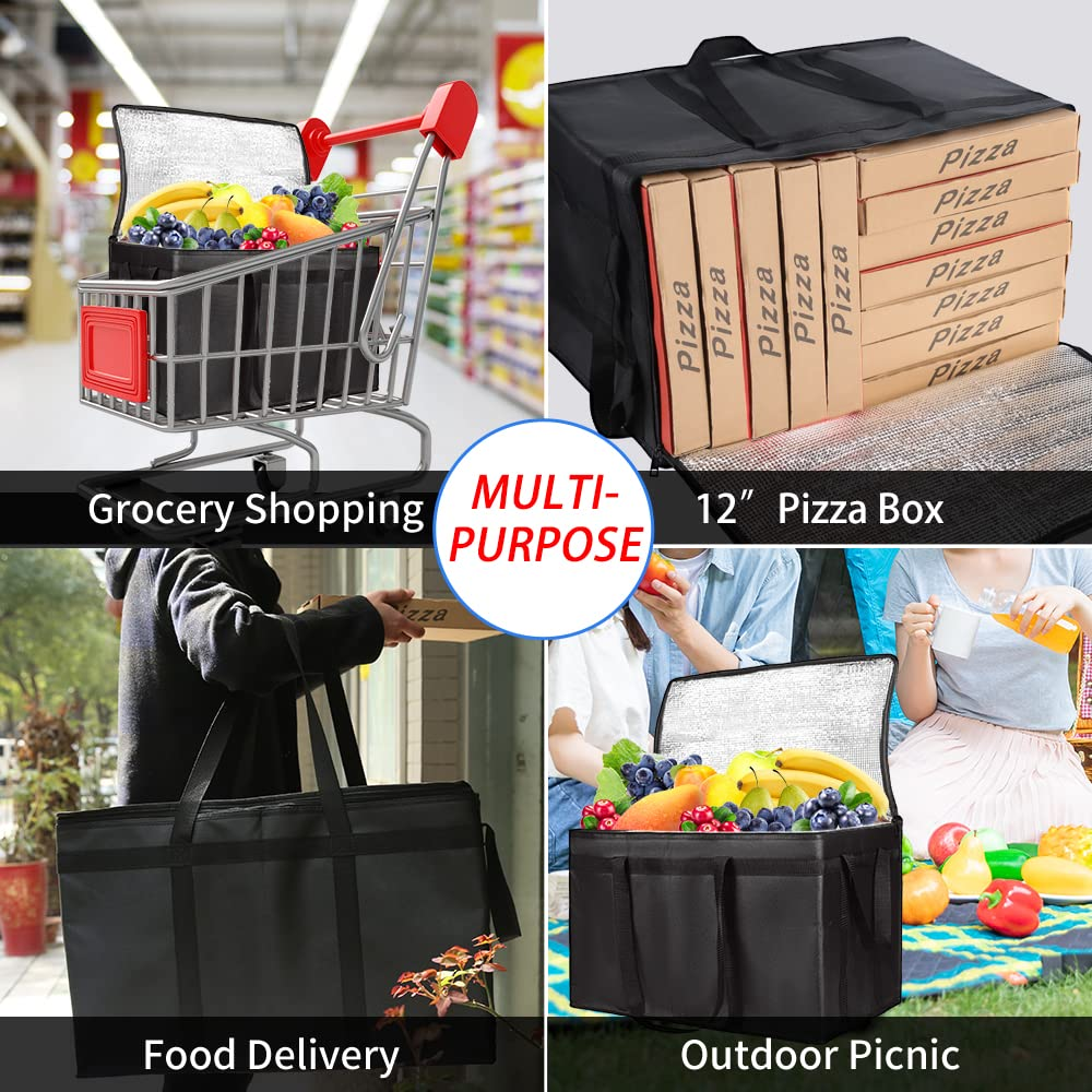 CIVJET Insulated Food Delivery Bag XXXL Insulated Reusable Grocery Cooler/Hot...