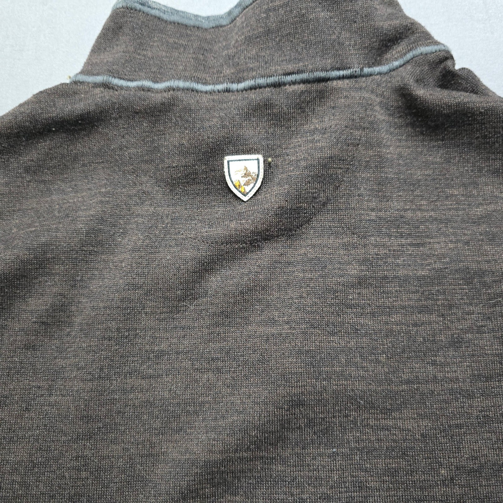 Kuhl Ryzer Mens Long Sleeve 1/4 Zip Fleece Pullover brownOutdoor Hiking medium