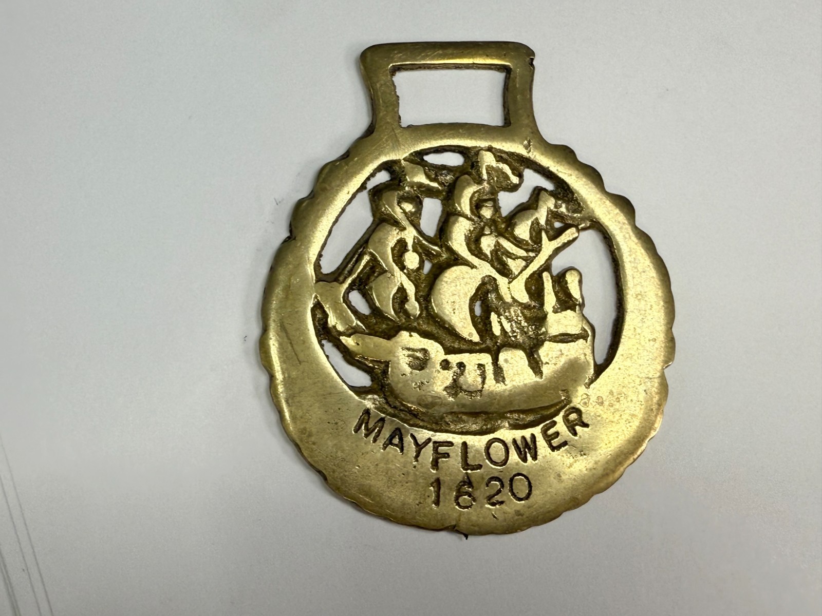 Mayflower Voyage of 1620 Sailing Ship Bridle Harness Horse Saddle Medallion