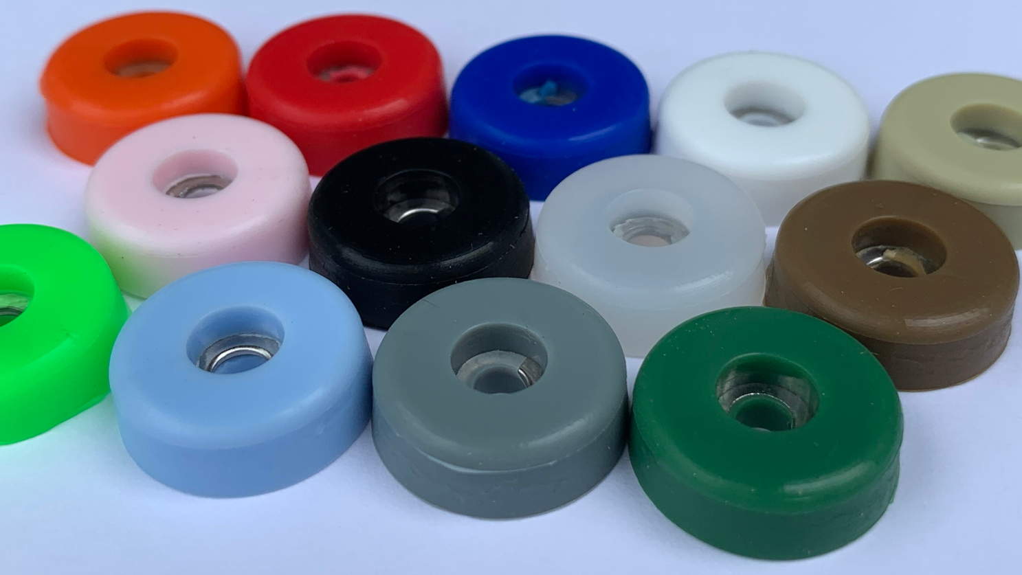 3/4" DIA Cutting Board Rubber Bumpers LOW PROFILE Silicone Black Clear Stainless