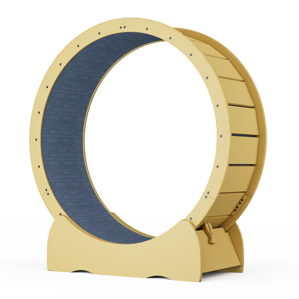 42" Cat Exercise Wheel - Solid Wood Treadmill with Detachable Carpet for Cats