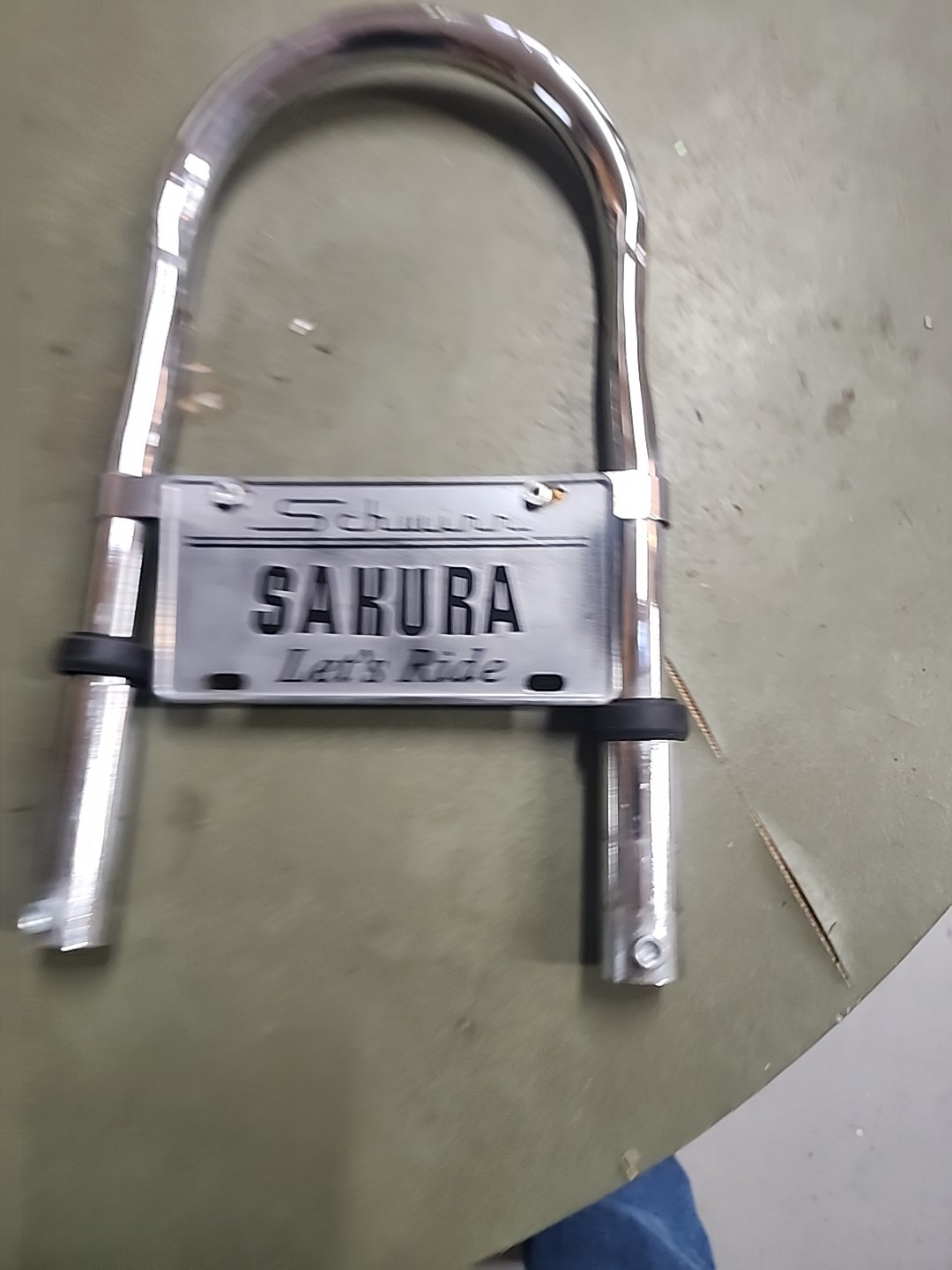 SCHWINN LIL STINGRAY TRICYCLE CHROME REAR SISSY BAR WITH PLATE NICE CHEAP L$$K