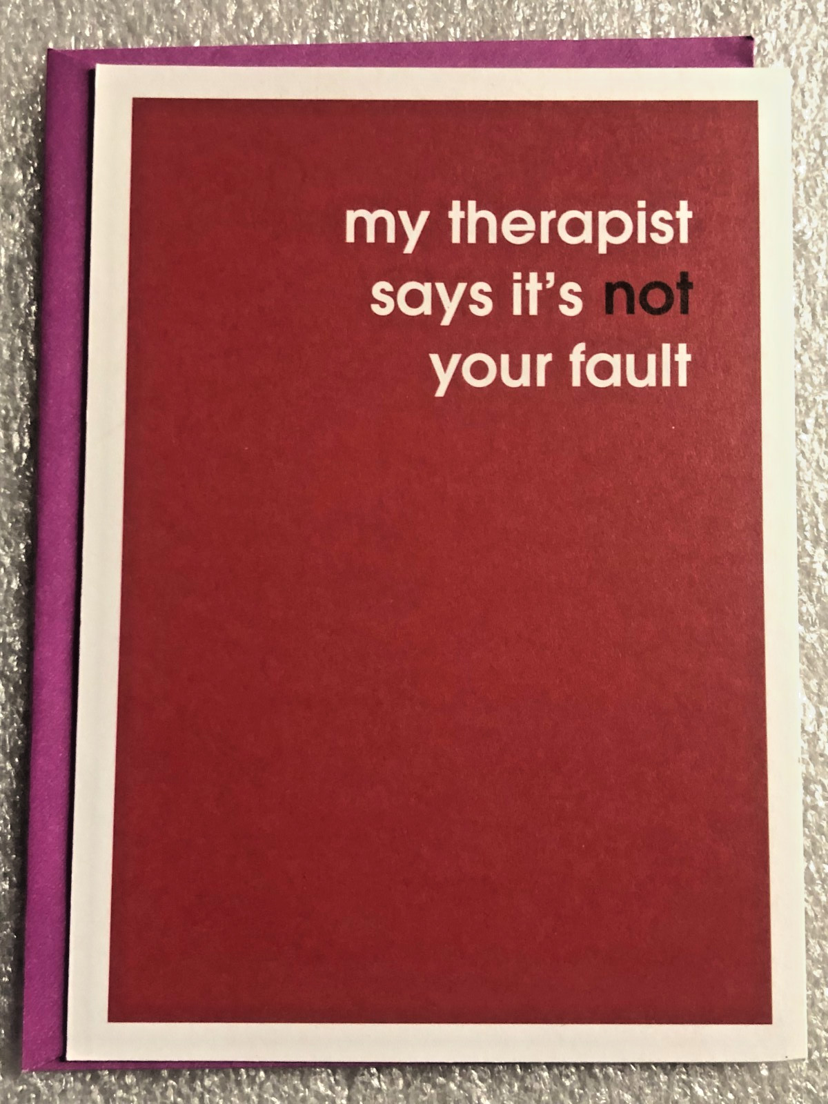 MOTHER'S DAY CARD RECYCLED PAPER GREETINGS "MY THERAPIST SAYS IT'S NOT YOUR..."