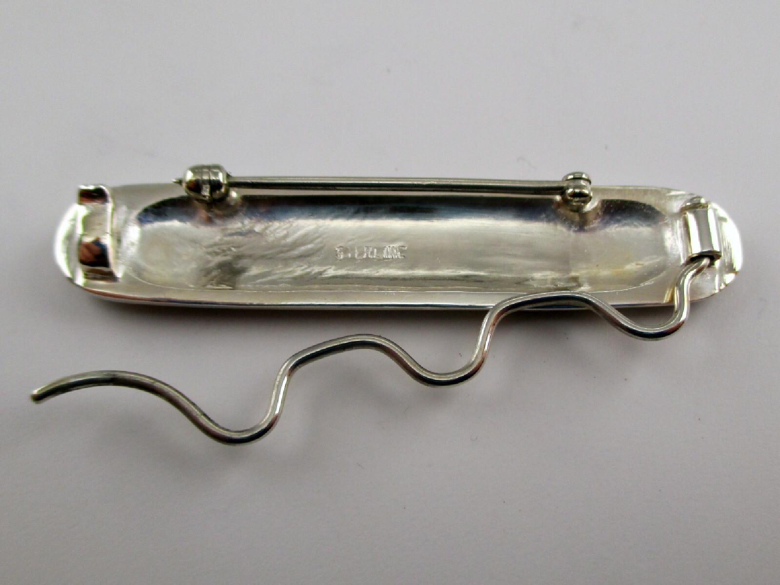 Sterling Silver GRANDMOTHER Charm Pin BROOCH Bar Pin CHARM HOLDER Vintage NEW