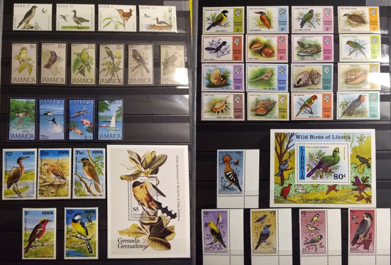 Worldwide Birds Stamp Collection MNH - Each Lot: 15 Full Sets from 15 Countries