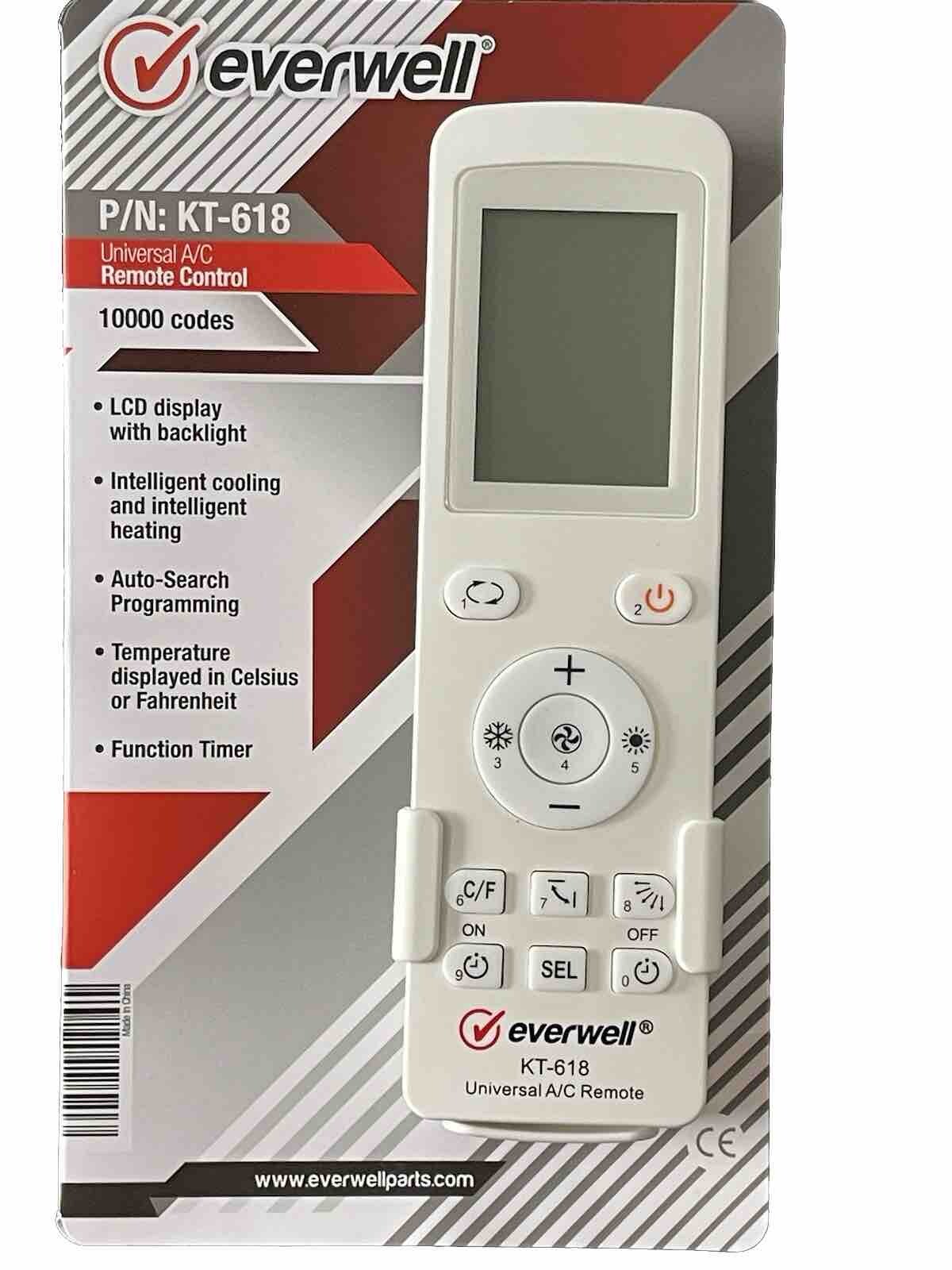 KT-618 Mini Split Universal Remote Control,10000 Codes, Controls 99.9% AC
