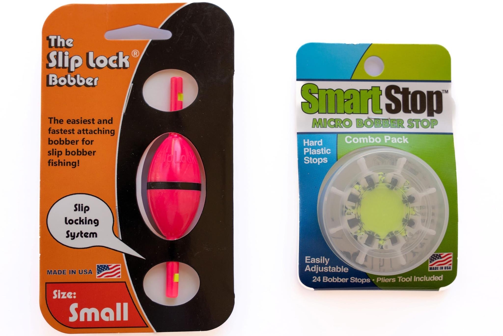 Pink Smart Slip Lock Bobber and Smart Stop Micro Bobber Stop Combo (S,M,L, Mini)