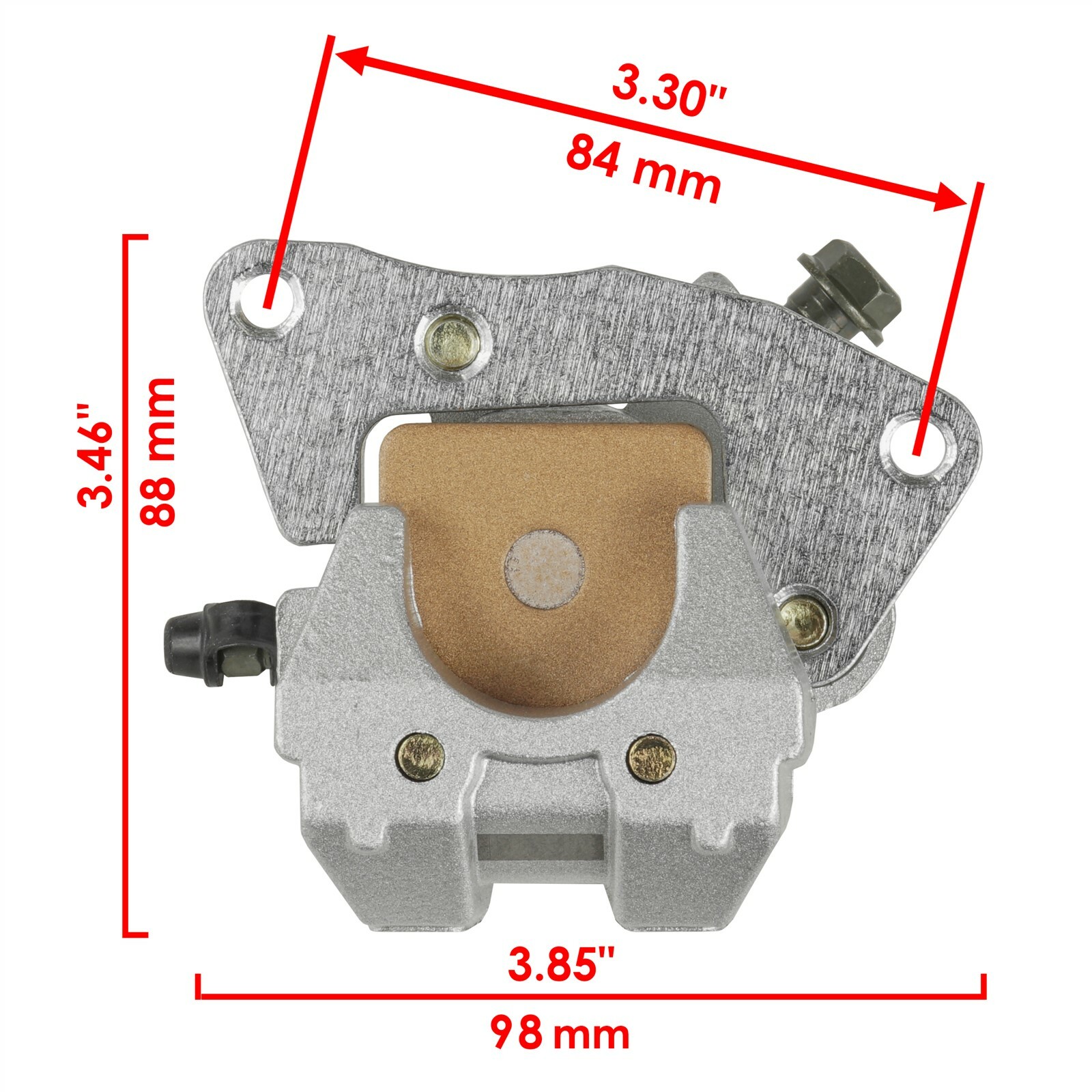 Fits Yamaha Grizzly 660 Front Rear Brake Caliper w/ Disc Pad YFM660F 4X4 2003-08